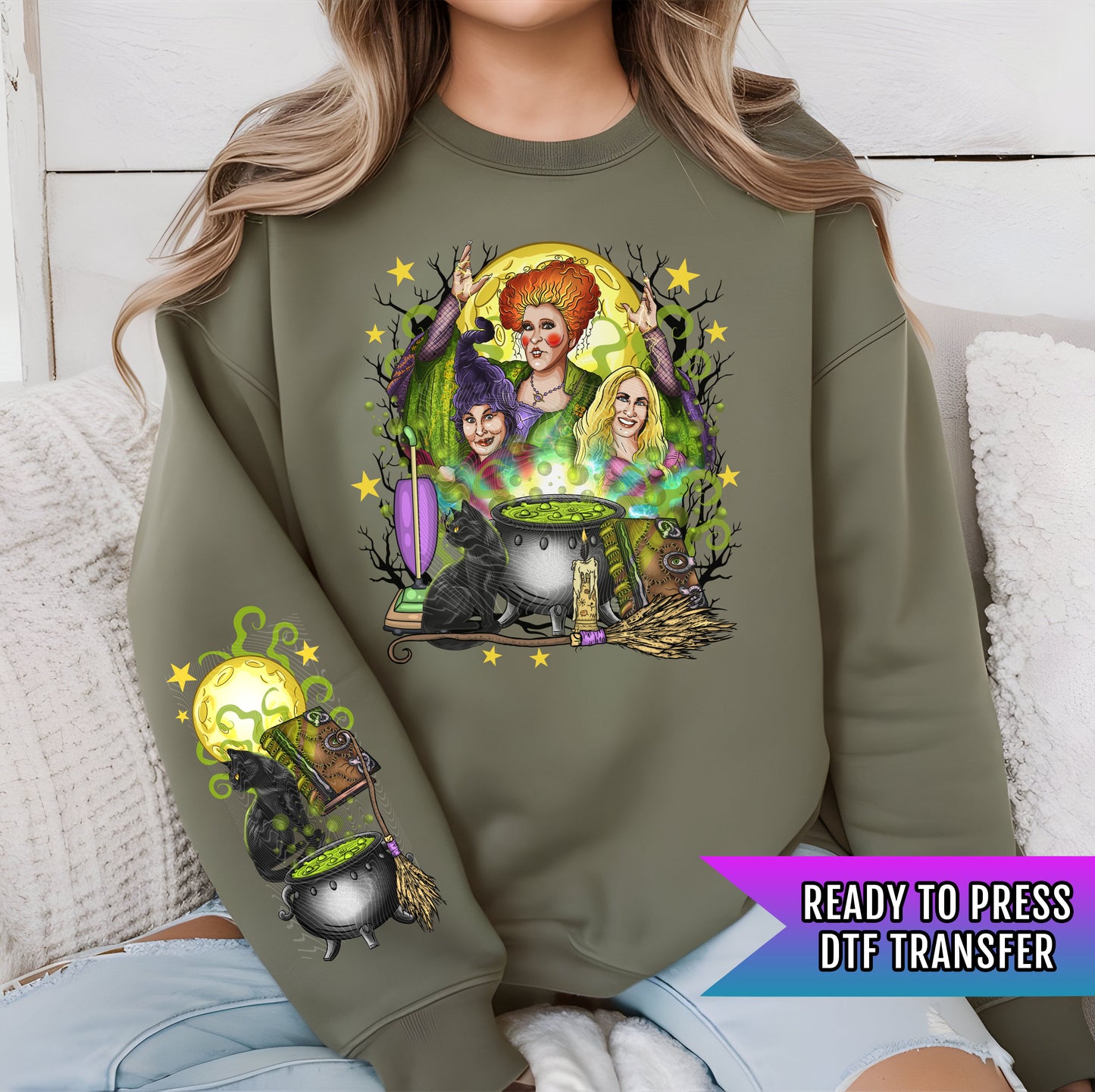 Witches Are Back DTF Transfer Ready For Press, DTF Prints, Heat Press Transfers #SP057