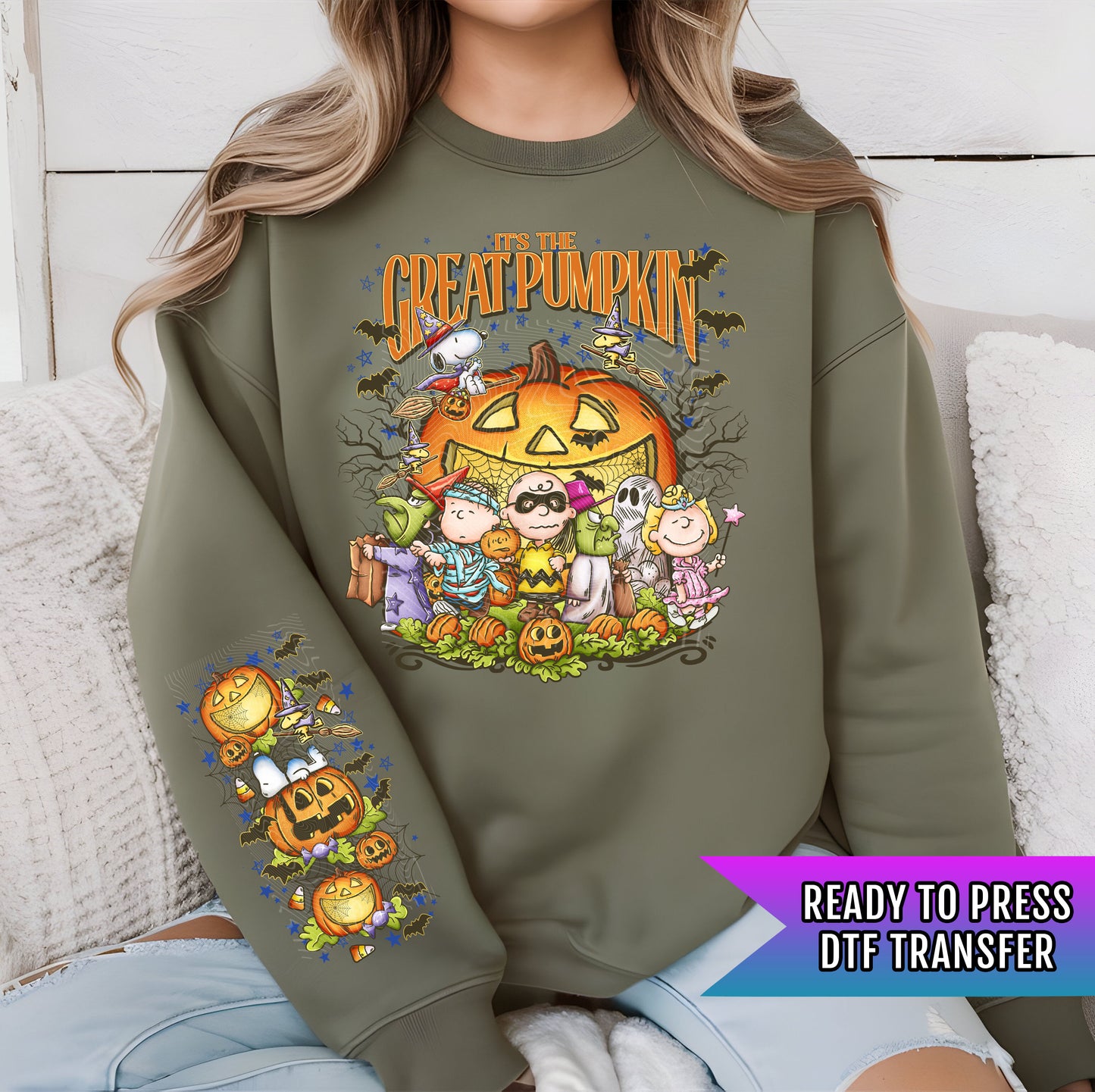 It's The Great Pumpkin DTF Transfers Ready For Press, DTF Prints, Heat Press Transfers #SP072