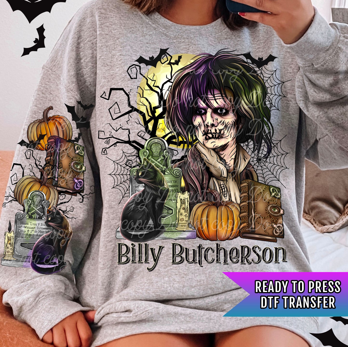 Billy Butcherson DTF Transfers Ready For Press, DTF Prints, Heat Press Transfers #SP081