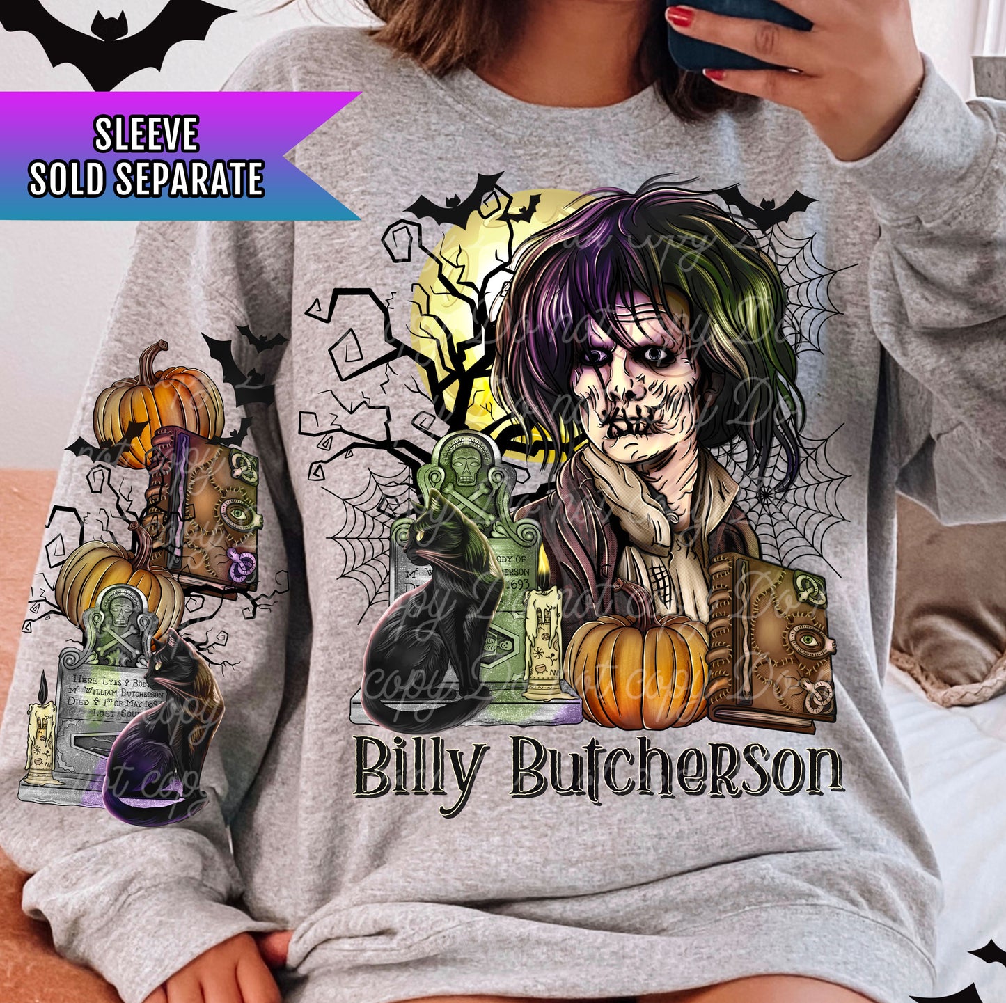 Billy Butcherson DTF Transfers Ready For Press, DTF Prints, Heat Press Transfers #SP081