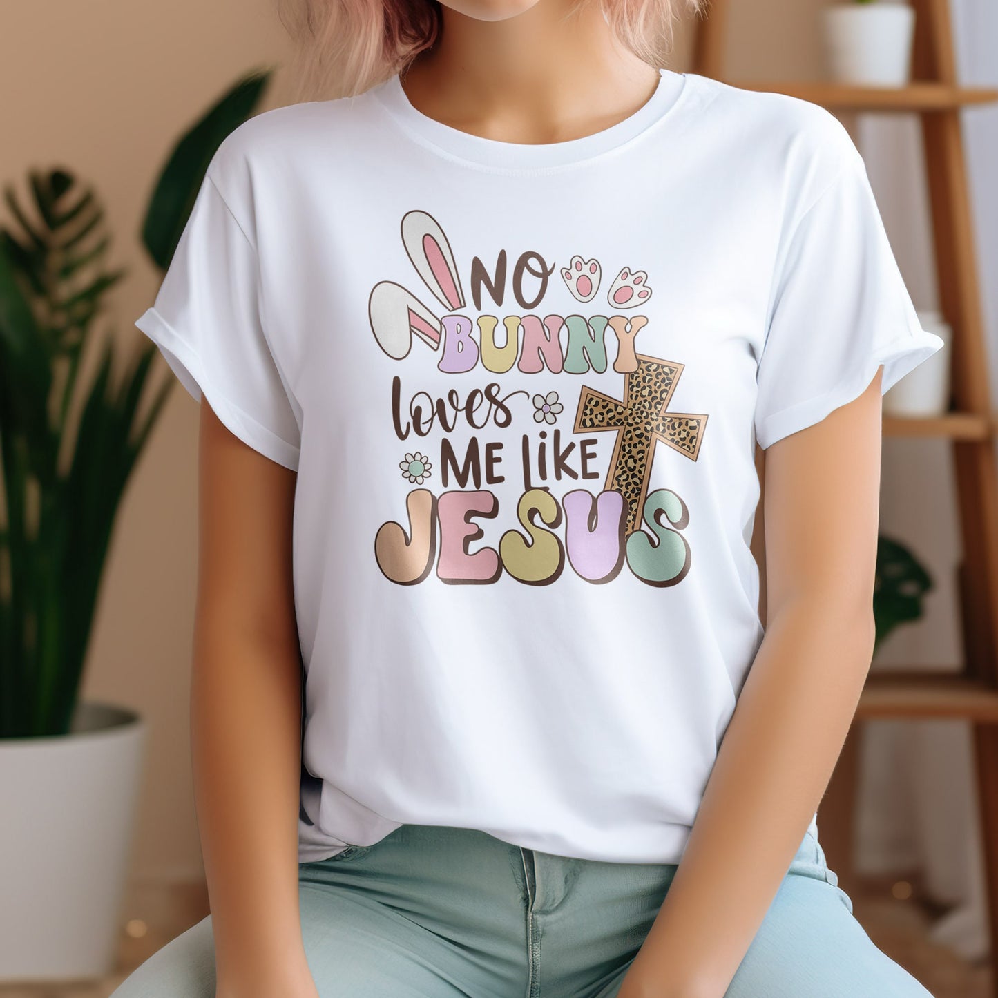 No Bunny Loves Me Like Jesus DTF Transfer, DTF Transfer Ready For Press, Easter Heat Press Transfer, Easter DTF, Heat Transfer, DTF Print