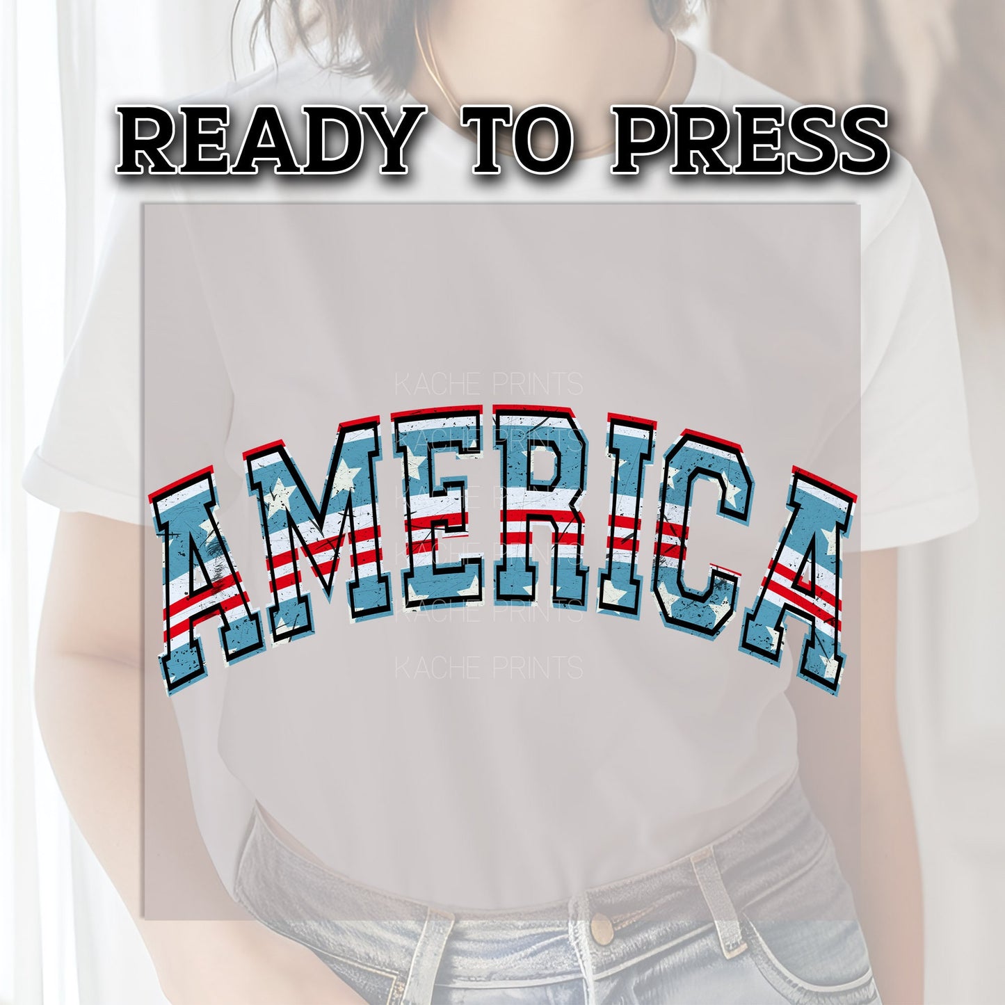 America DTF Transfer, 4th of July DTF Transfer Ready For Press, Heat Press Transfer, Fourth of July Transfer, Heat Transfer, Dtf Print