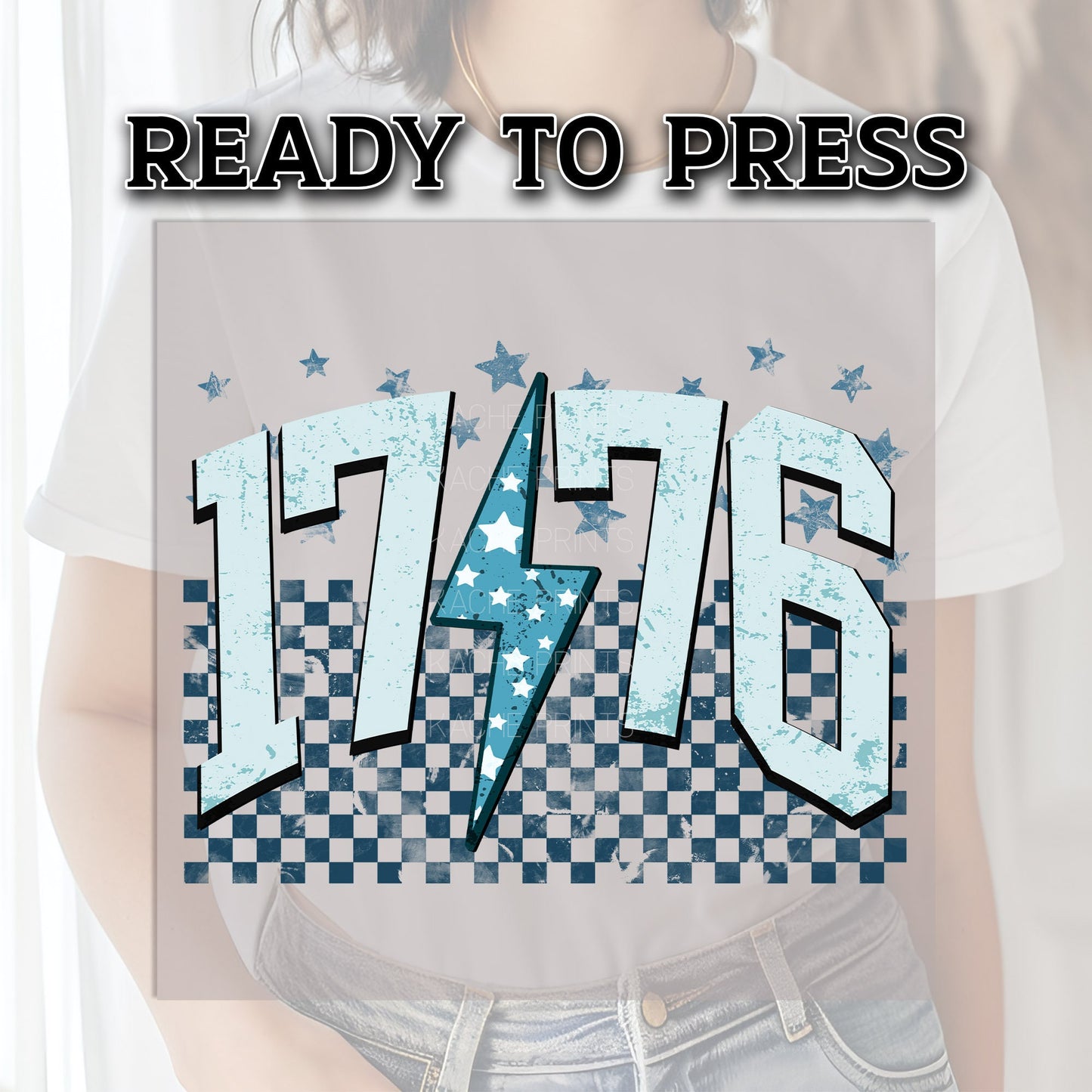 DTF Transfers, 4th of July DTF Transfer Ready For Press, Heat Press Transfer, 4th of July Transfer, Celebrating 1776, Dtf Prints, Custom dtf