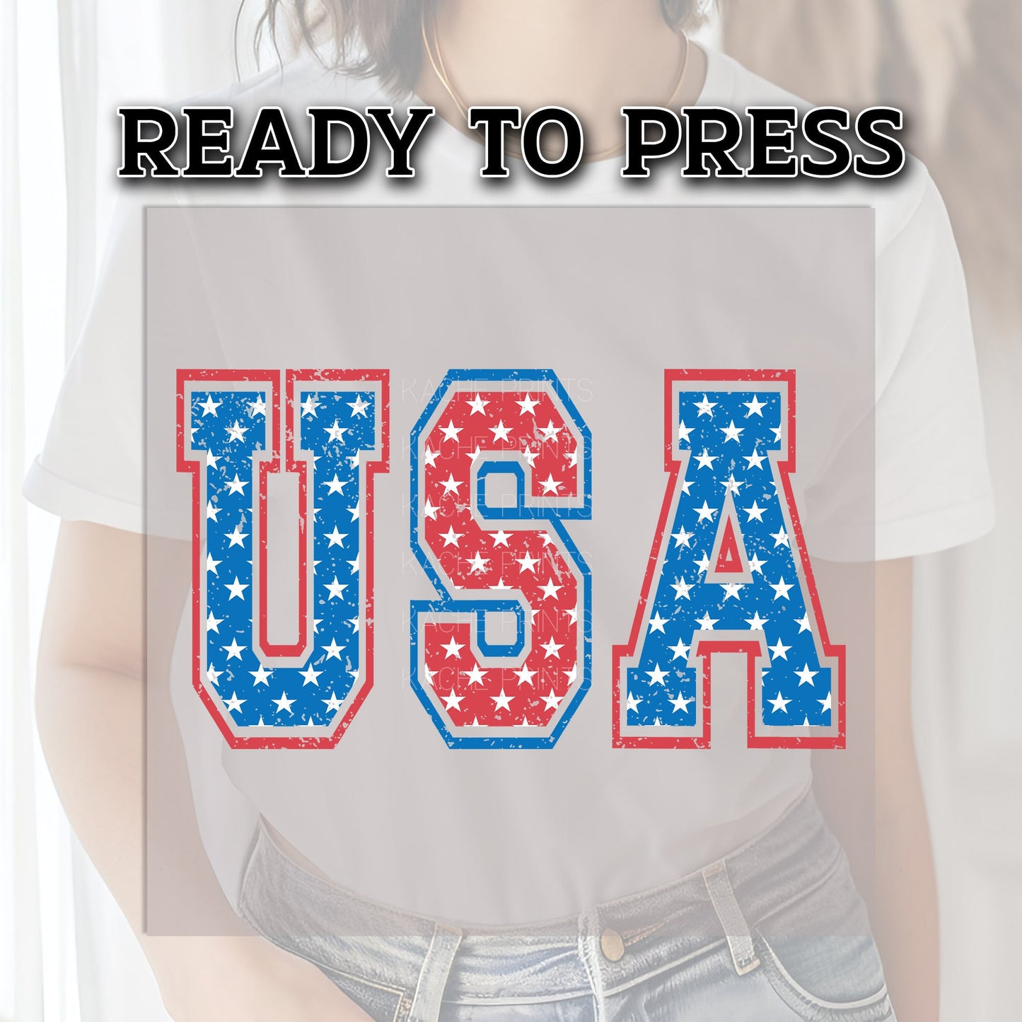 4th of July DTF Transfer, USA DTF Transfer, Ready For Press, Heat Press Transfer, Fourth of July Transfer, Heat Transfer, Dtf Print