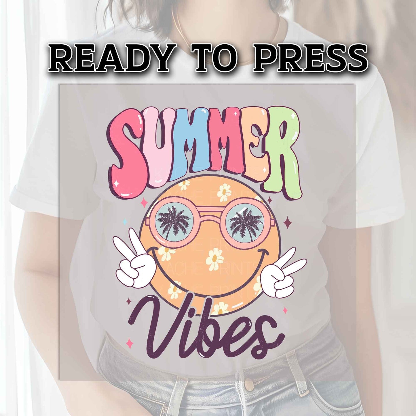 Summer Vibes DTF Transfers, DTF Transfer Ready For Press, Heat Press Transfer, Vacation Dtf Prints, Direct to Film, DTF Print, Beach Vibes