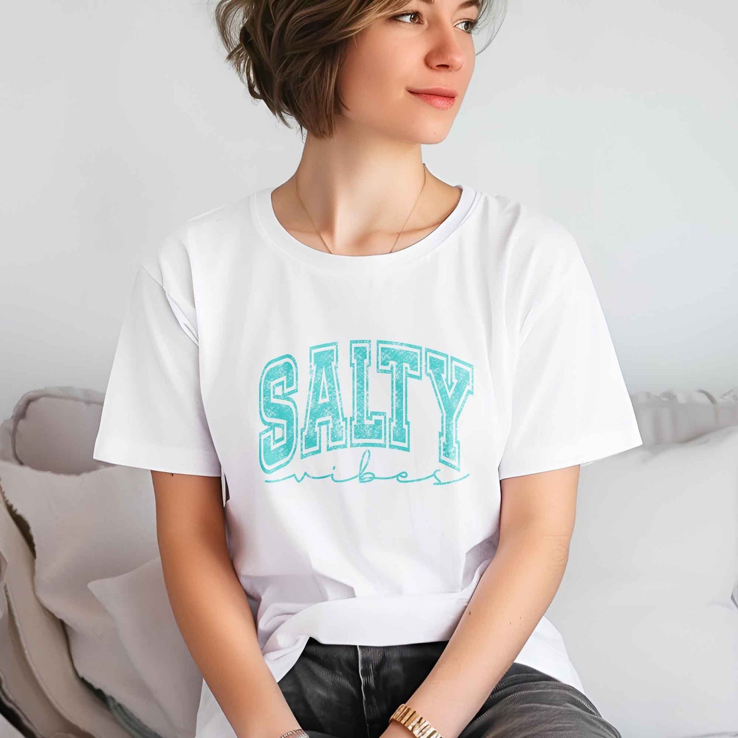 Salty Vibes DTF Transfer, Summer DTF Transfer, DTF Transfer Ready For Press, Heat Press Transfer, Dtf Prints, Direct to Film,Beach Dtf Print