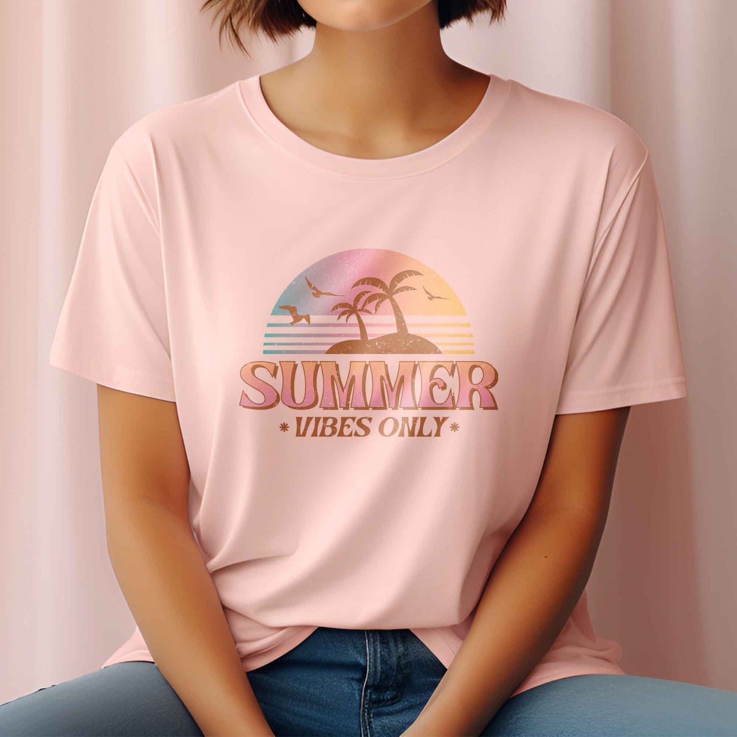DTF Transfer Ready For Press, Summer DTF Transfers, Heat Press Transfer, T-shirt Transfers, DTF Prints, Direct to Film, Summer Vibes Only