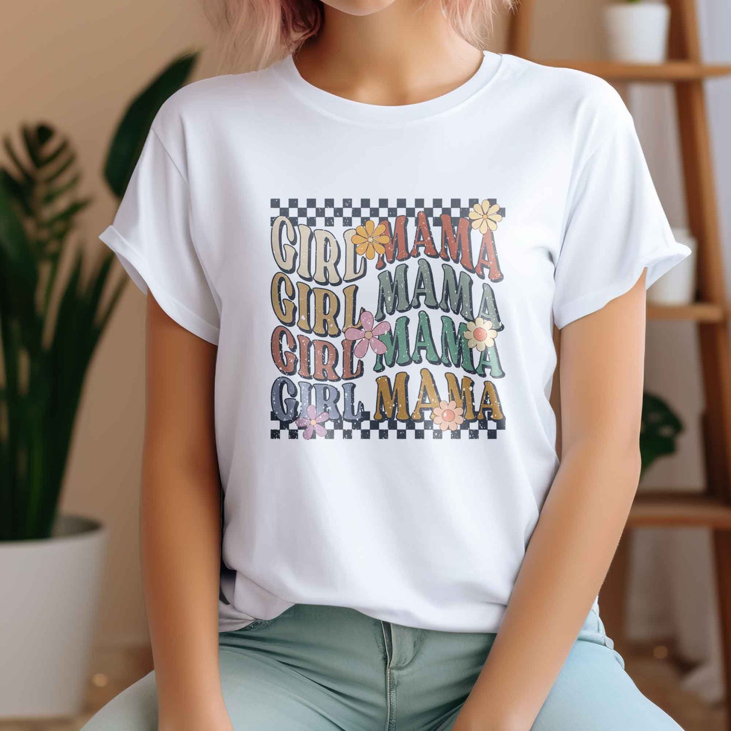 Girl Mama DTF Transfers, DTF Transfer Ready For Press, Heat Press Transfer, Ready For Press, Dtf Heat Transfer, Floral Girl Mama Transfer