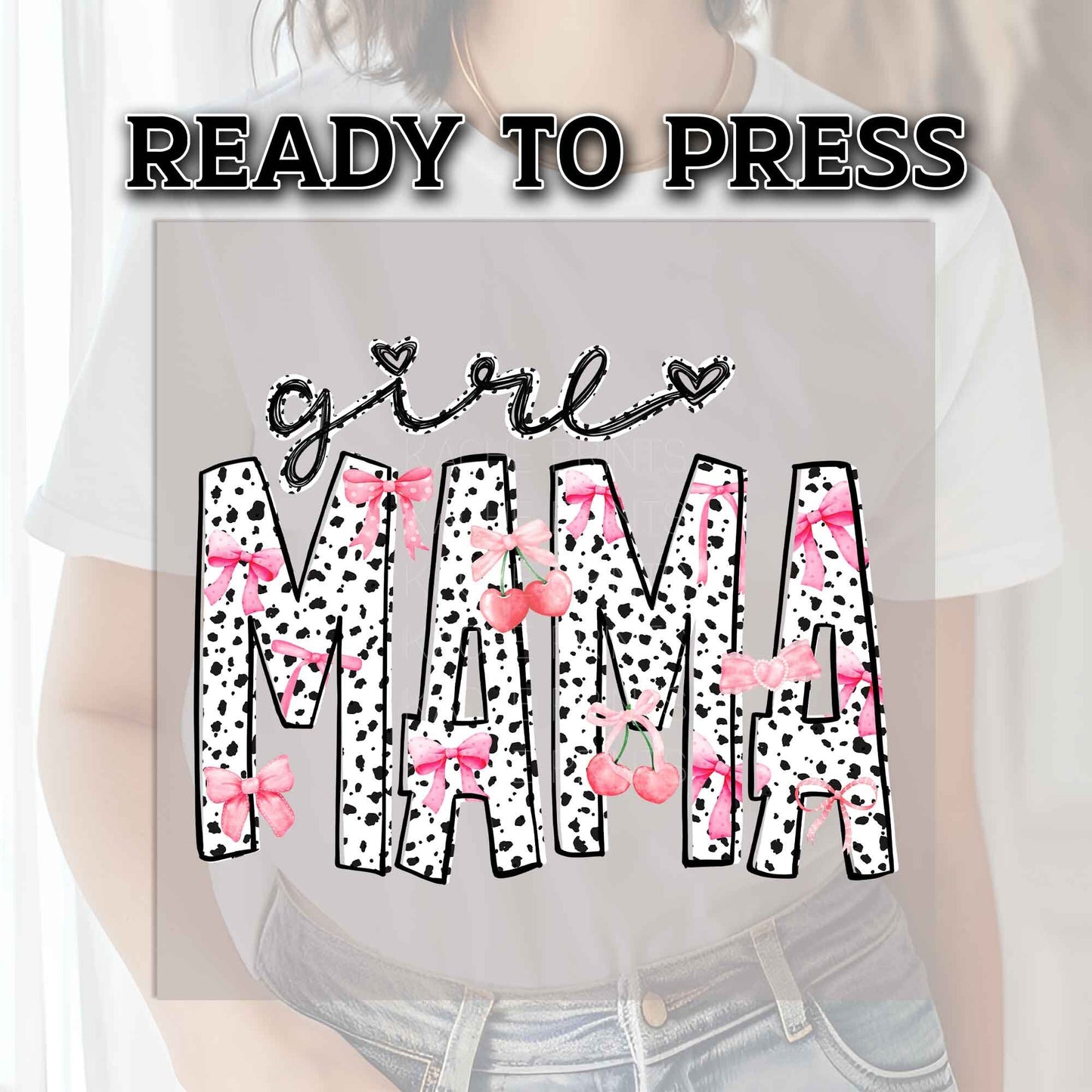Girl Mama DTF Transfers, DTF Transfer Ready For Press, Heat Press Transfer, Ready For Press, Dtf Heat Transfer, Girl Mama Coquette Bow Dtf