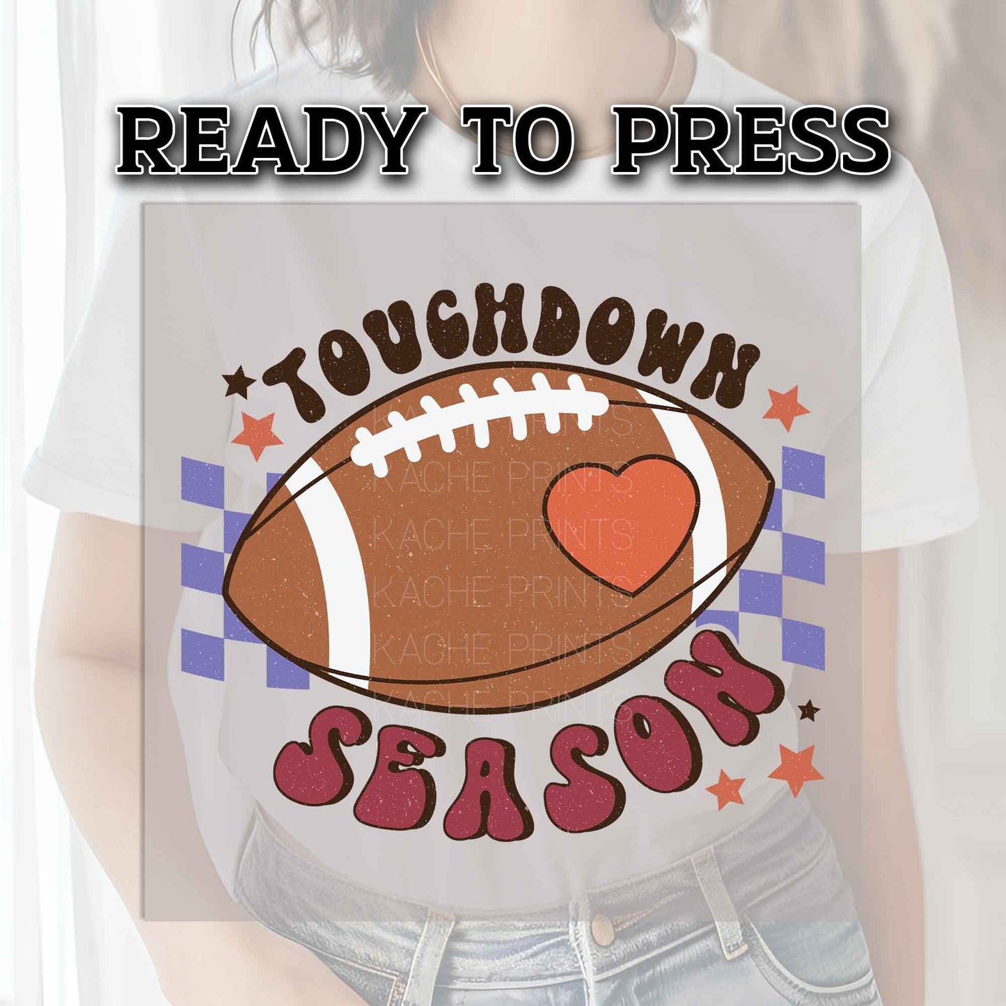 Football DTF Transfer Ready For Press, DTF Transfers, Heat Press Transfer,Dtf Heat Transfer,Football Transfers,Toughdown Season DTF Transfer