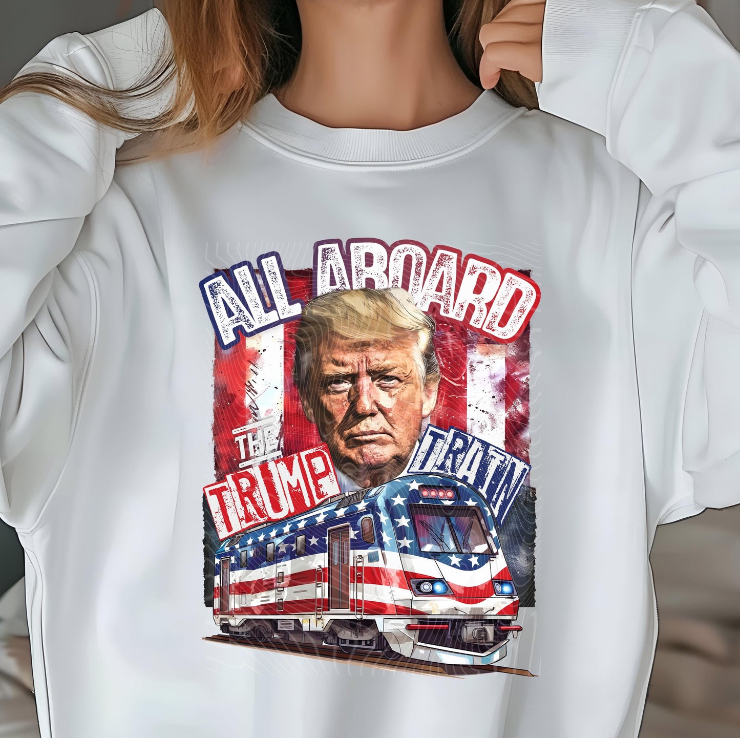 Trump DTF Transfer, Trump Ready to Press, Trump Transfers, Trump Heat Transfer, Trump 2024, Trump DTF Prints, All Aboard The Trump Train Dtf