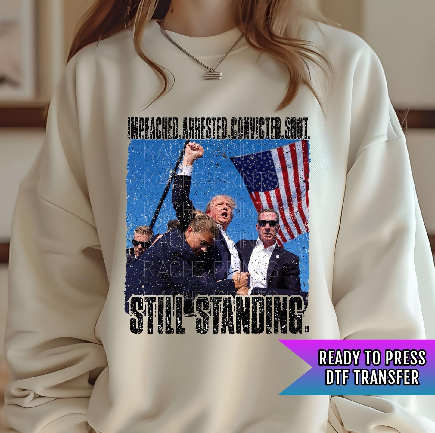 Trump Fighter DTF Transfer, Trump Transfers, Trump Shooting Transfer, Trump 2024 Transfers, Trump Assassination Attempt, Bulletproof DTF