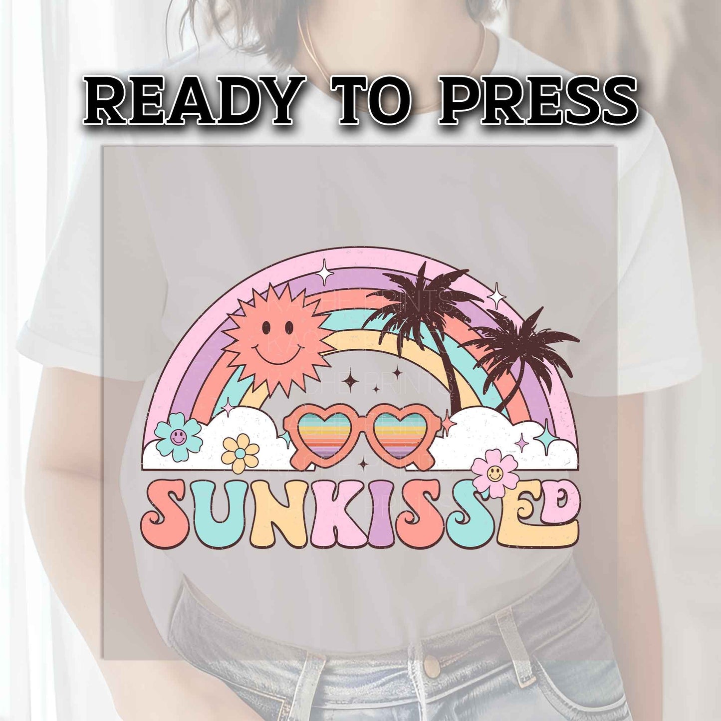 Summer DTF Transfer, DTF Transfer Ready For Press, Heat Press Transfer, DTF Prints, Direct to Film, Summer Transfer, Sunkissed Transfers