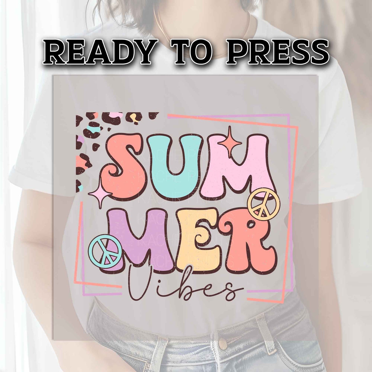 Summer Vibes DTF Transfer, DTF Transfer Ready For Press, Heat Press Transfer, Summer Vibes DTF Prints, Direct to Film, Summer Transfers