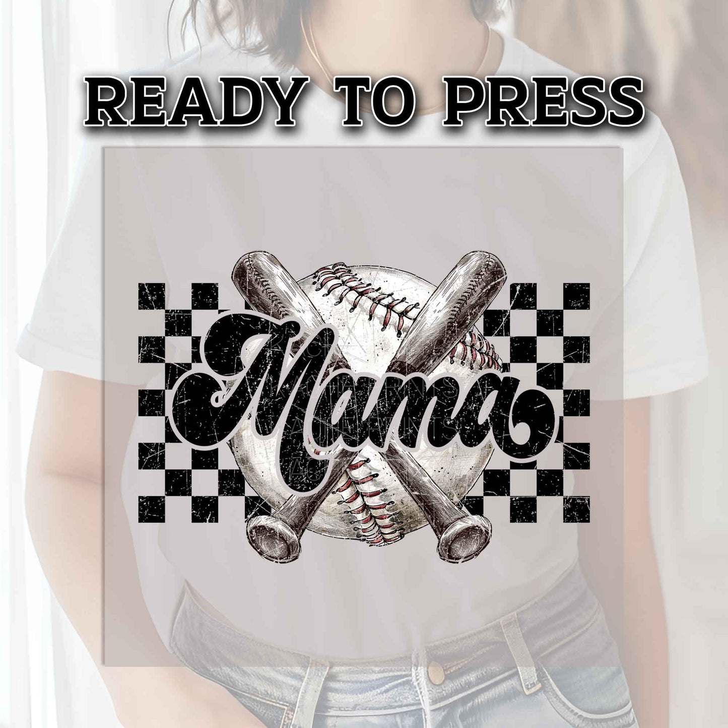 Baseball Mama DTF Transfers, DTF Transfer Ready For Press, Heat Press Transfer, Ready For Press, Direct to Film, DTF Prints, Mom Dtf Prints