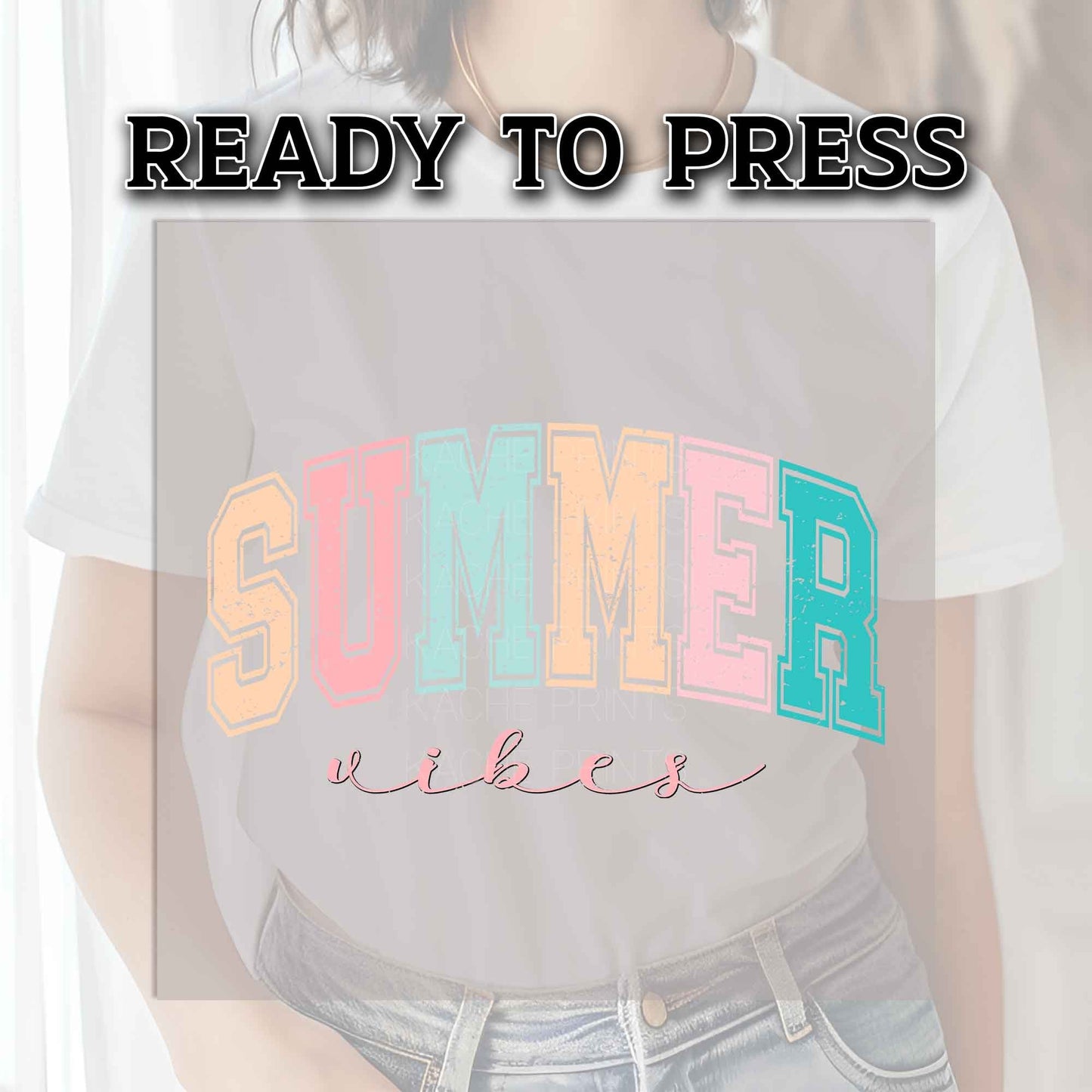 Summer DTF Transfer Ready For Press, Summer DTF Transfer, Heat Press Transfer, T-shirt Transfers, Direct to Film, Summer Vibes Dtf Transfers
