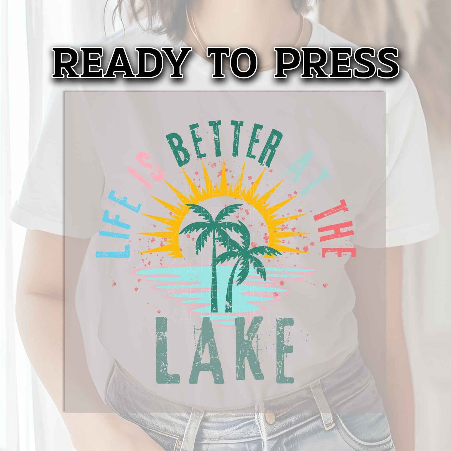 Summer DTF Transfer Ready For Press, Summer DTF Transfer, Heat Press Transfer, T-shirt Transfers, Direct to Film, Life Is Better At The Lake