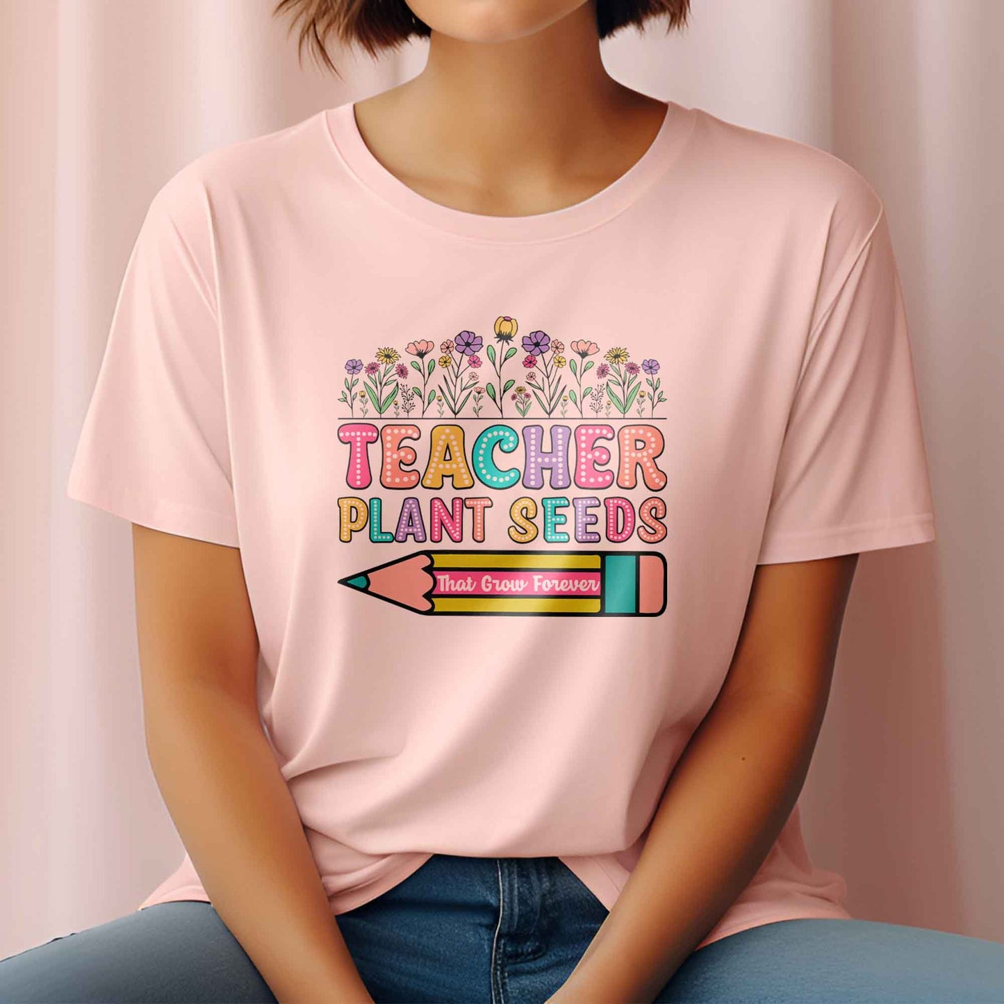 Teacher DTF Transfers, DTF Transfer Ready For Press, Heat Press Transfer, DTF Print, Teacher Ready For Press, Teacher Plant Seeds Dtf Print