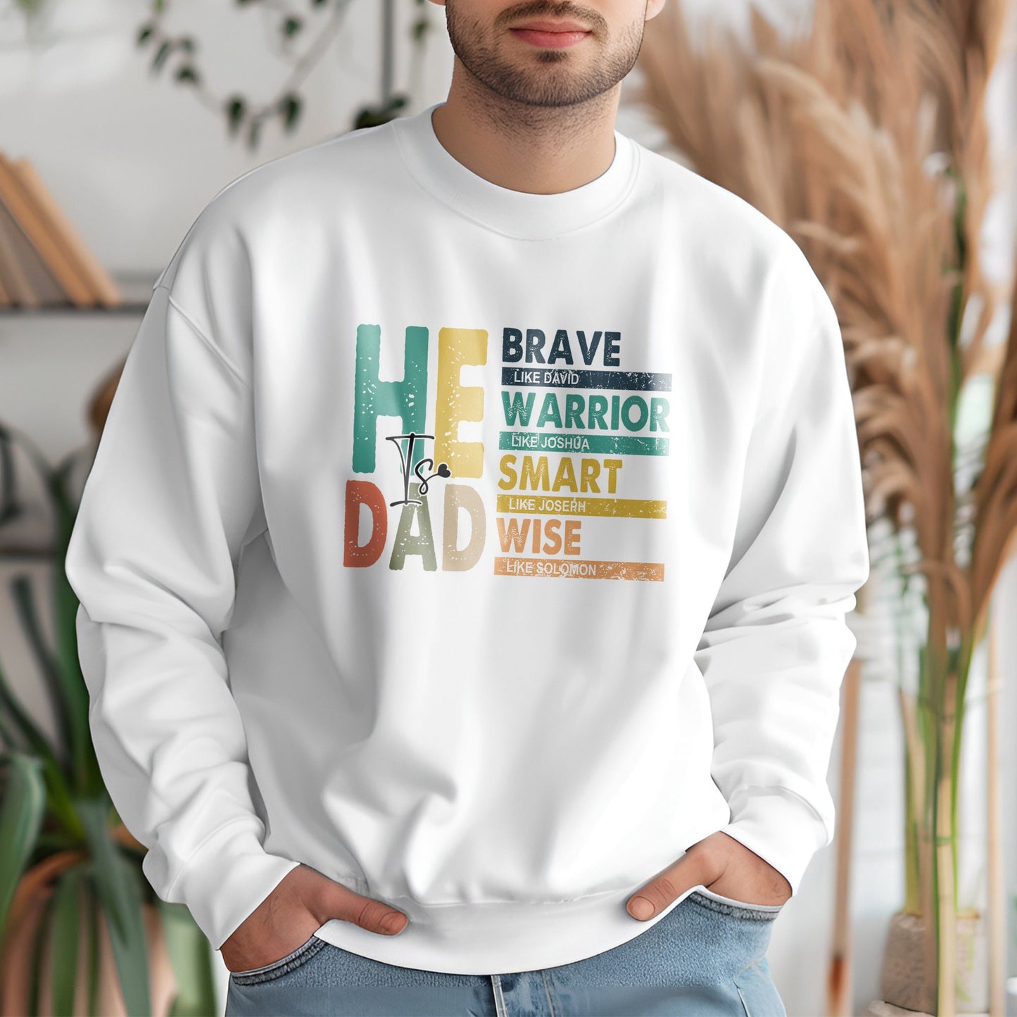 Dad DTF Transfers, DTF Transfer Ready For Press, Heat Press Transfer, Daddy Ready For Press, DTF Print, He Is Dad Brave Warrior Smart Wise