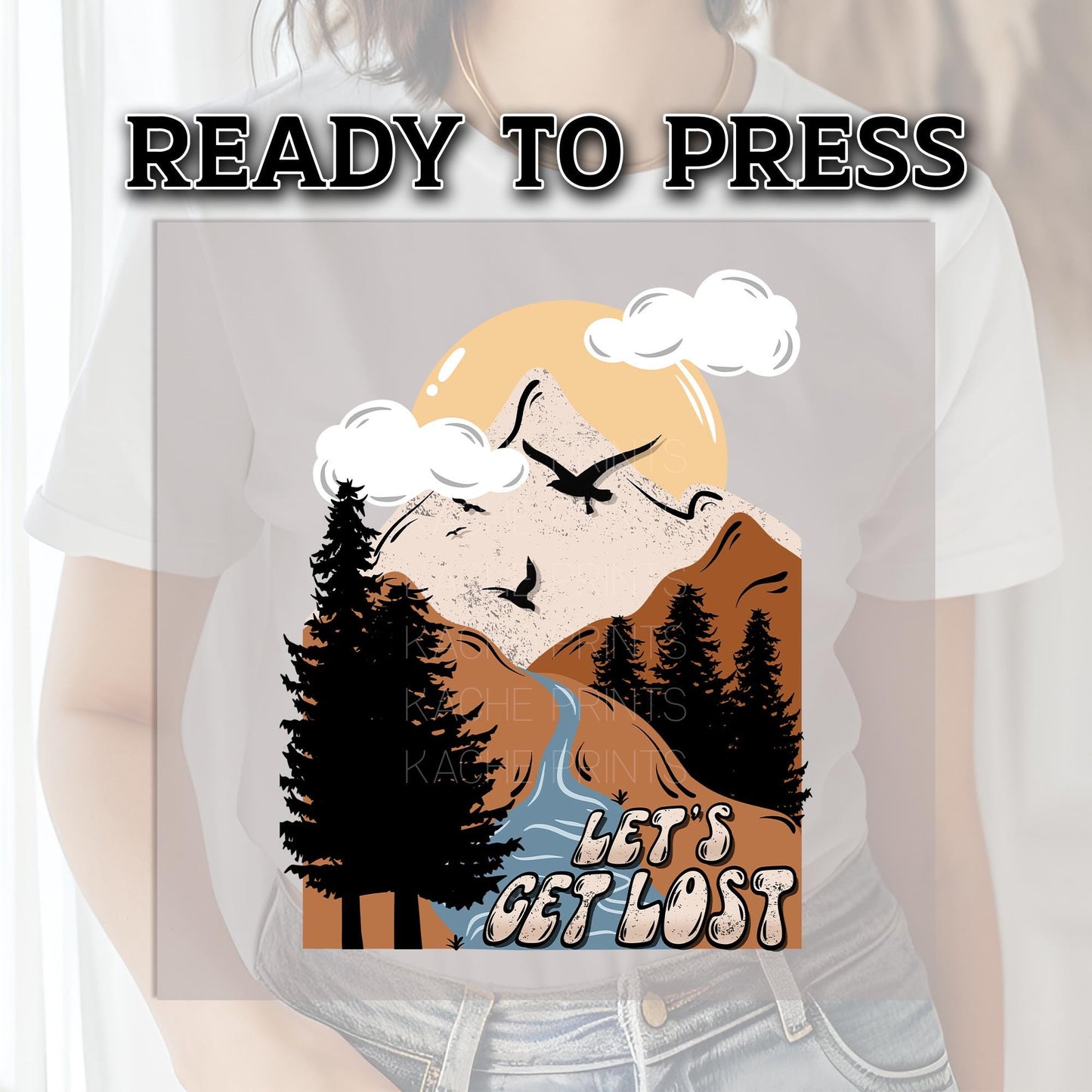 Let's Get Lost DTF Transfer Ready For Press, Explore DTF Transfer, Heat Press Transfer, Dtf Prints, Ready Dtf Transfer, Adventure Design Dtf