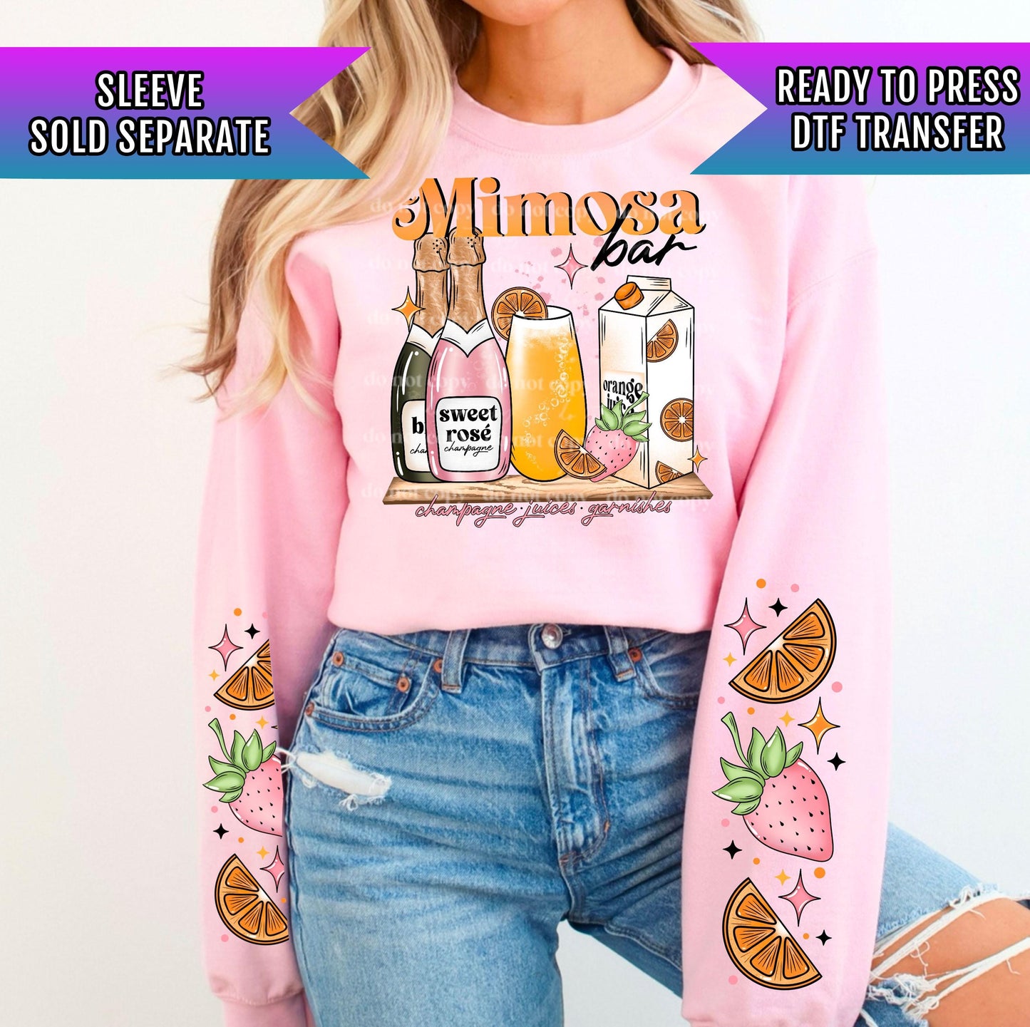 Mimosa Bar DTF Transfer Ready For Press, Cheers DTF Transfer, Heat Press Transfer, Dtf Print, Ready Dtf Transfer, Champagne Juices Garnishes