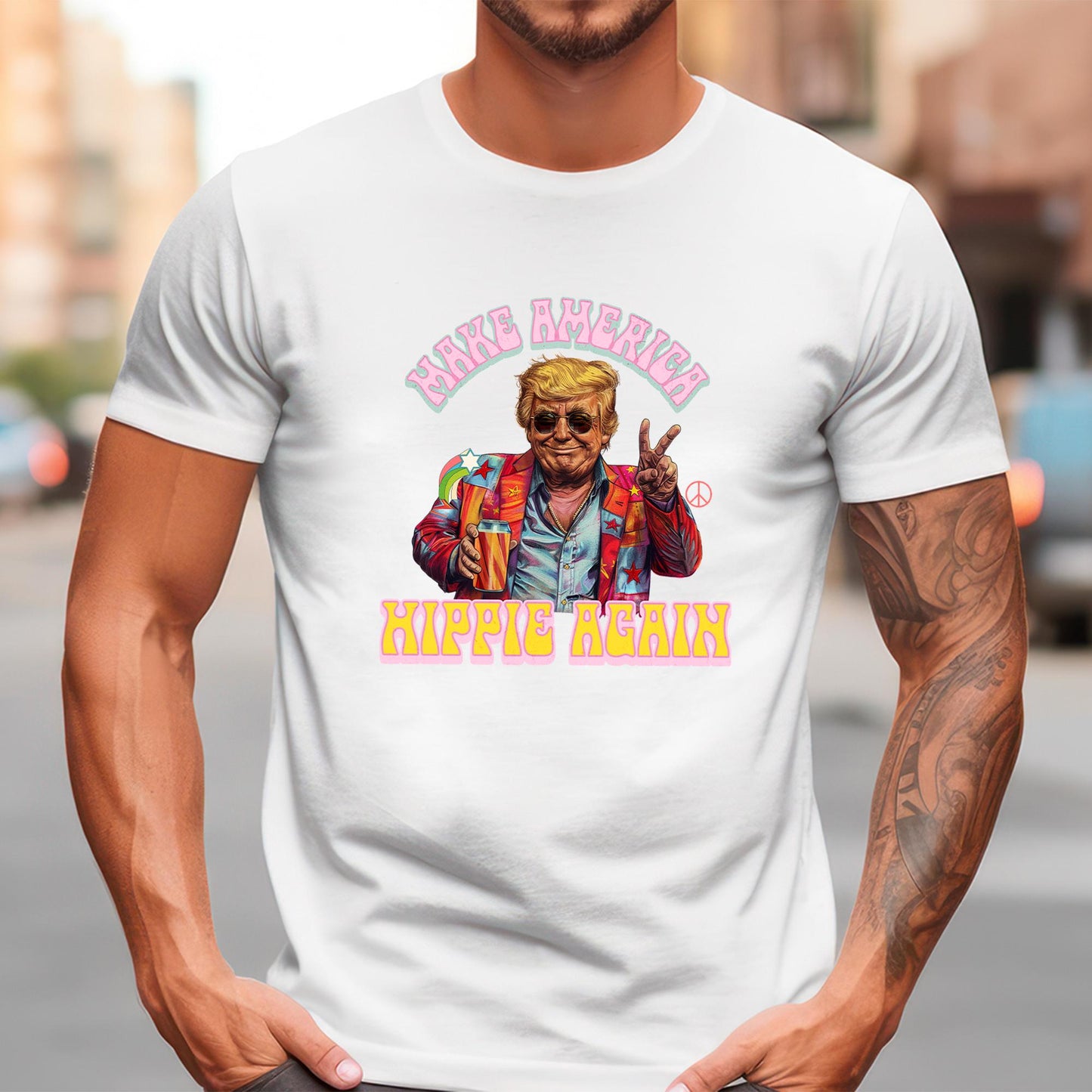 Trump DTF Transfer, Make America Hippie Again DTF Transfer, Felon Trump Ready to Press, Trump Transfers, Heat Transfer, Trump 2024,Political