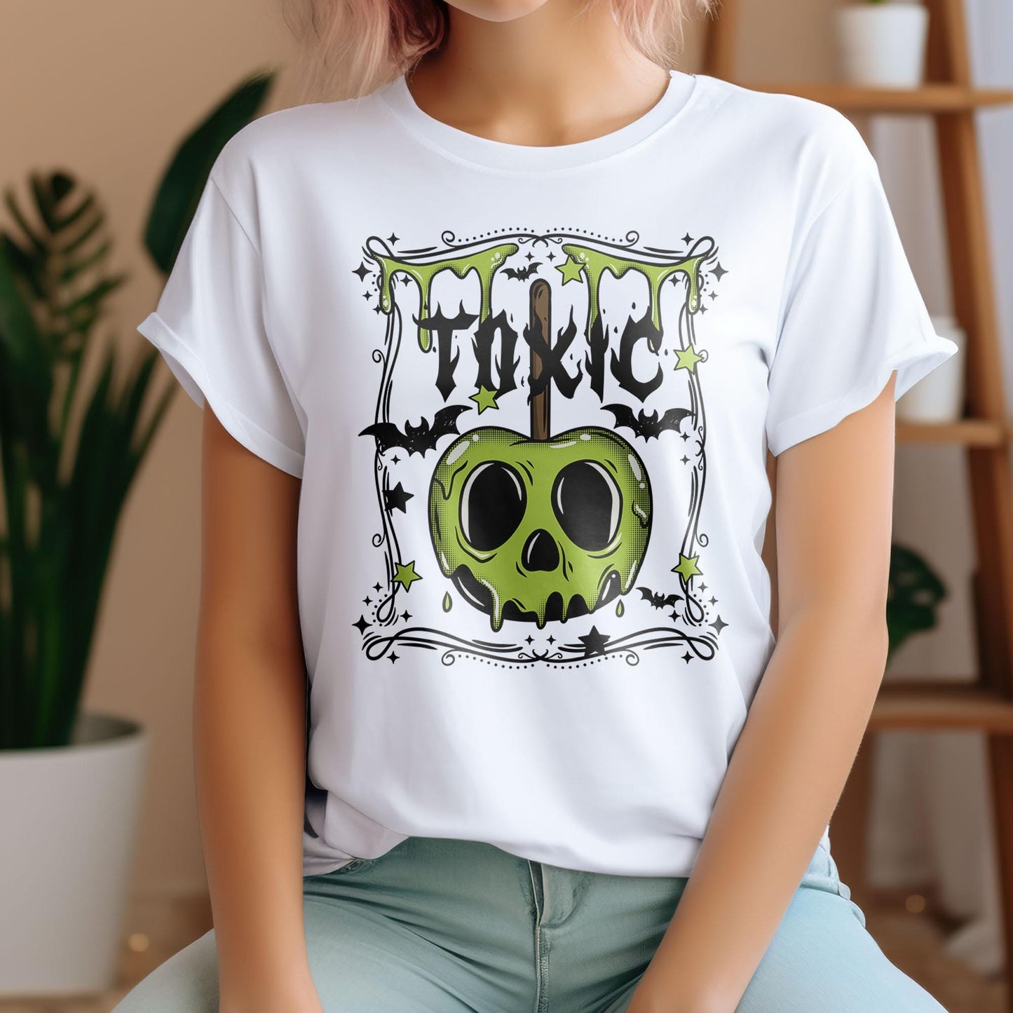 Toxic DTF Transfers, Halloween DTF Transfers Ready For Press, Skull Design, Heat Press Transfers, Horror Dtf Print, Bats Dtf, Trick or Treat