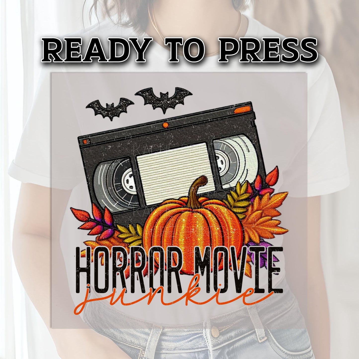 Horror Movie Junkie DTF Transfers, Spooky Dtf Transfer, Halloween DTF Transfers Ready For Press, Heat Press Transfers, Pumpkin Dtf Transfers