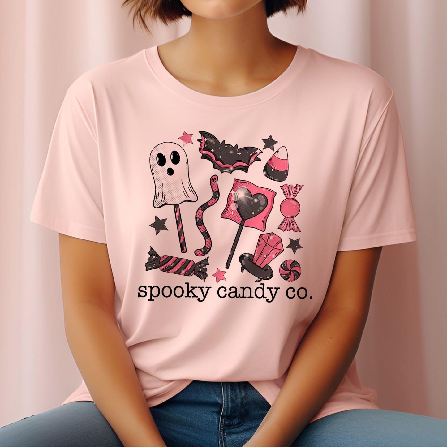 Spooky Candy Co DTF Transfer, Halloween DTF Transfers Ready For Press, Heat Press Transfers, Ghost Dtf Transfers, Trick Or Treat Dtf Prints