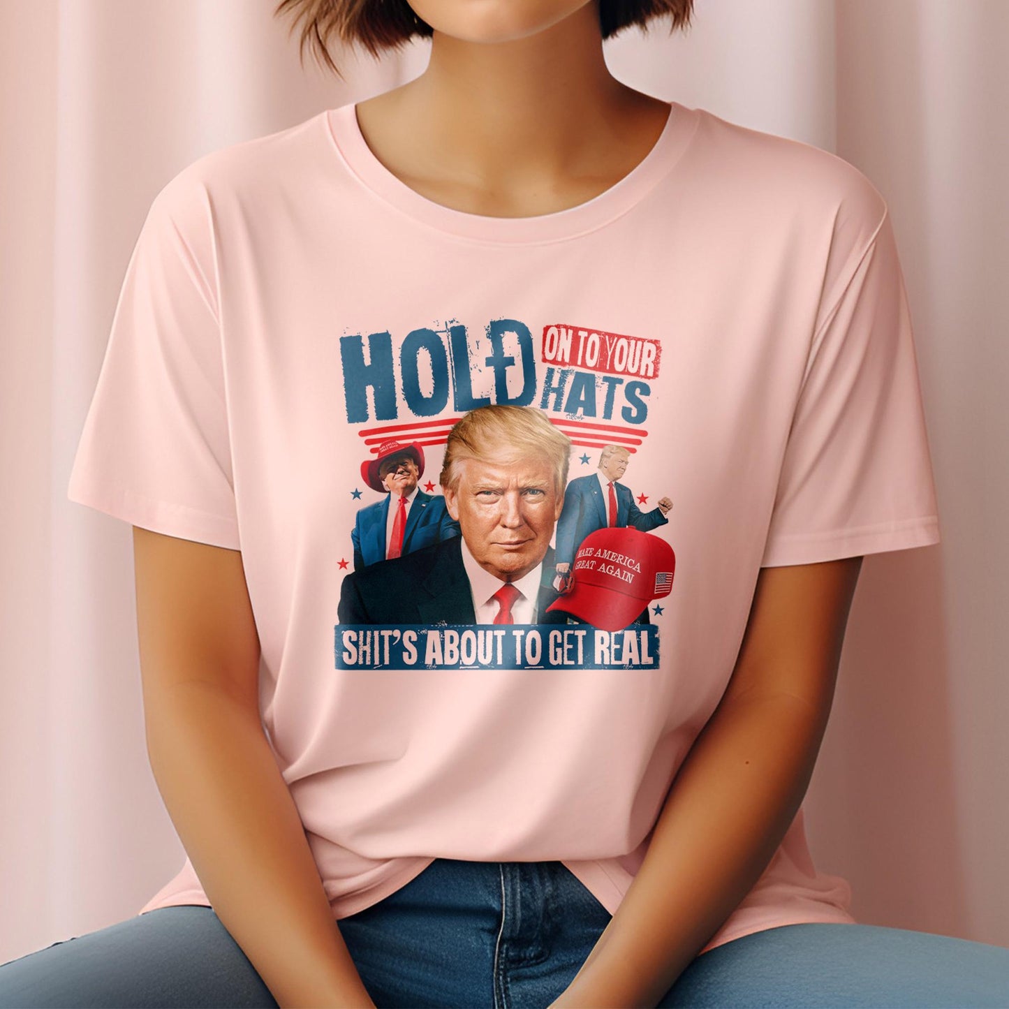Trump DTF Transfer, Trump Ready to Press, Trump Transfers, Heat Transfer, Trump 2024, Trump DTF Prints, Hold on to Your Hats,Trump President