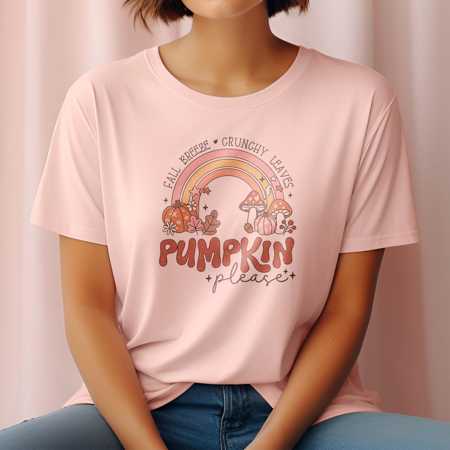 Pumpkin DTF Transfer Ready For Press, Fall DTF Transfers, Autumn DTF Transfer, Fall Transfers, Fall Breeze Crunchy Leaves Pumpkin Please