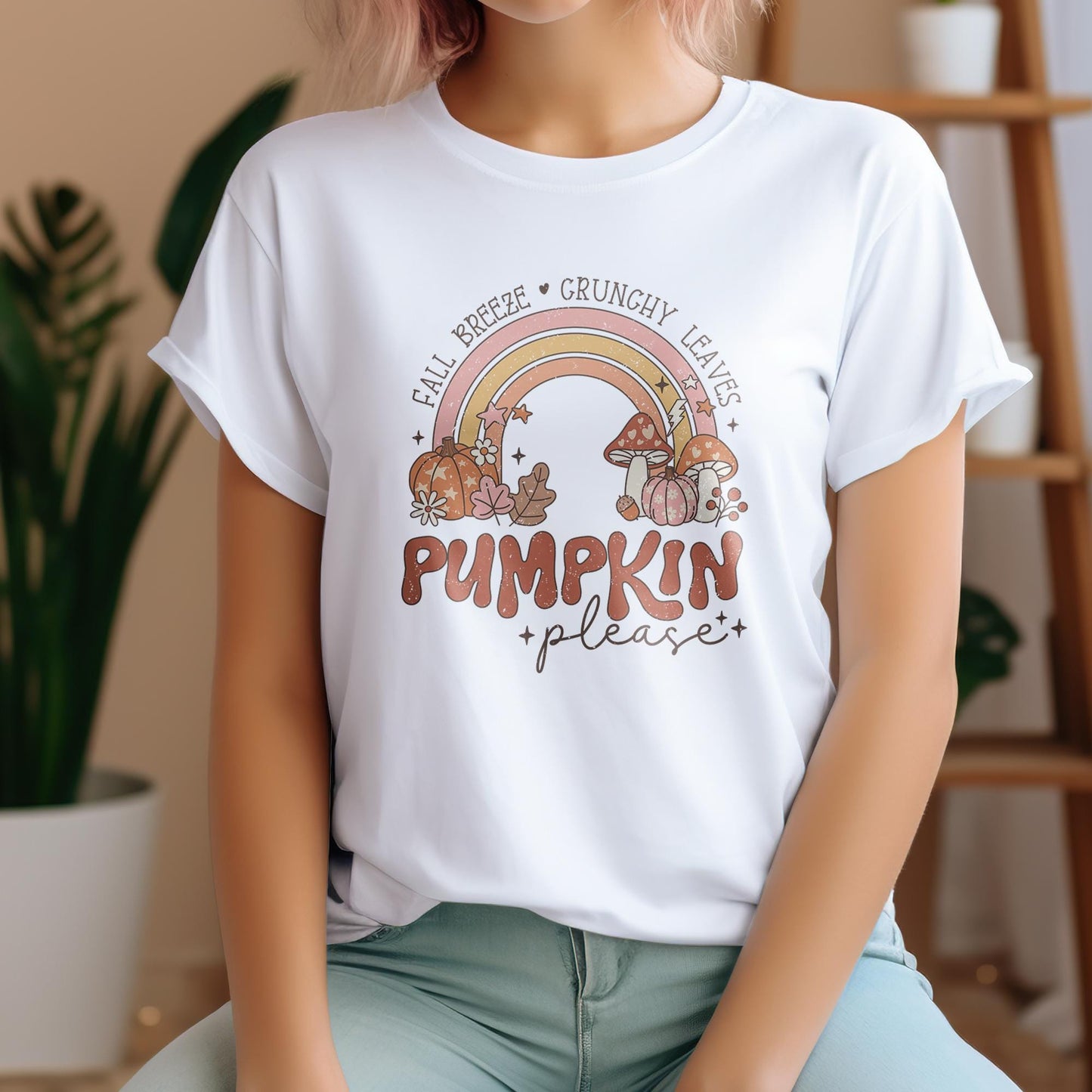 Pumpkin DTF Transfer Ready For Press, Fall DTF Transfers, Autumn DTF Transfer, Fall Transfers, Fall Breeze Crunchy Leaves Pumpkin Please