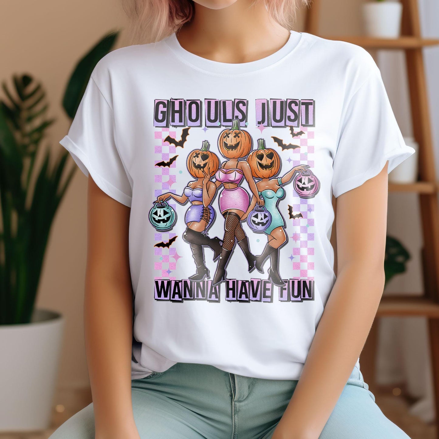 Ghouls Just Wanna Have Fun DTF Transfer, Halloween DTF Transfer Ready For Press, Horror Dtf, Heat Press Transfer, Pumpkin Dtf Prints, Ghouls