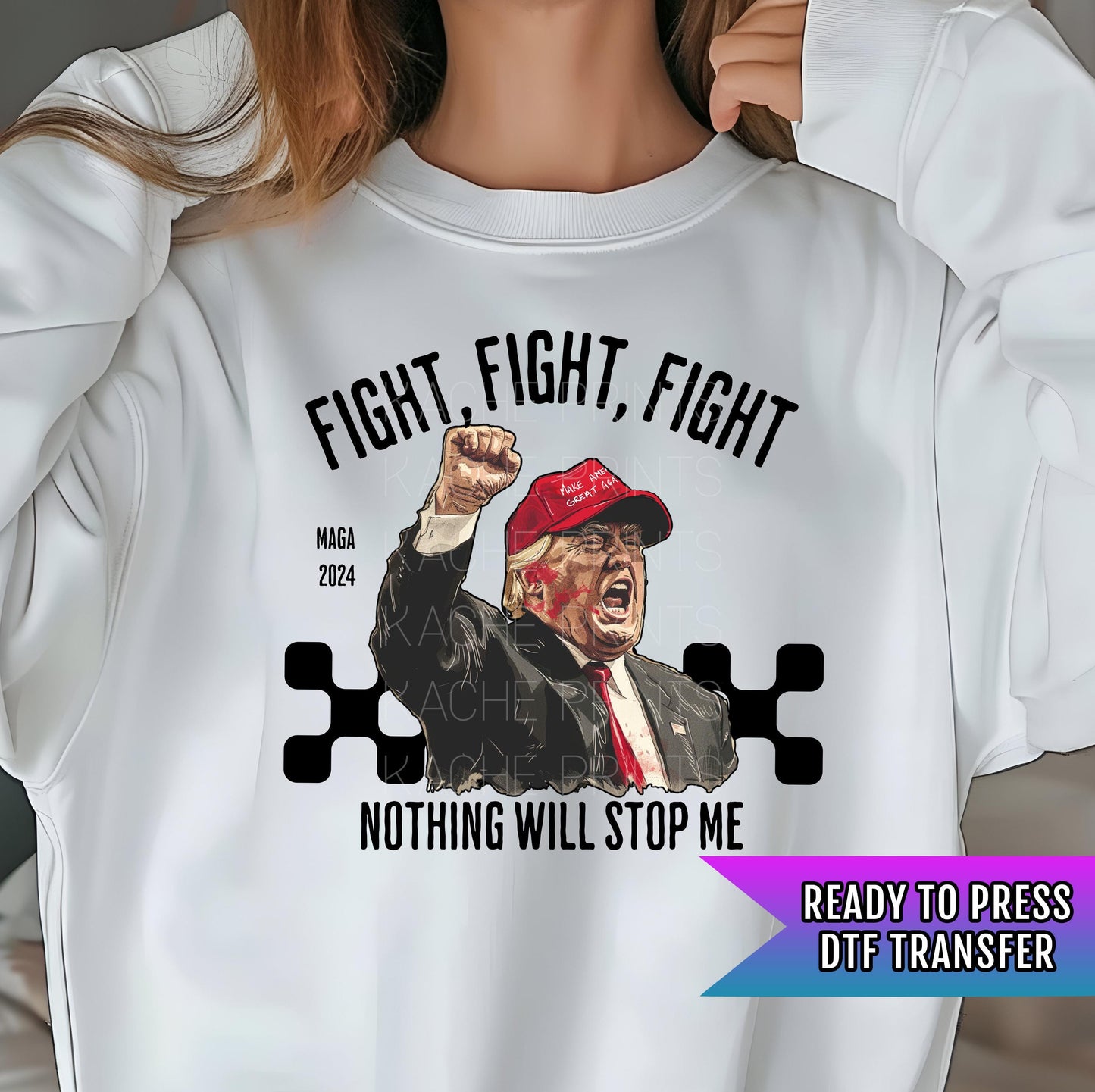 Trump Fight DTF Transfer, Trump Shooting Transfer, Trump Transfers, Trump Assassination Attempt, Trump 2024 Transfers, Bulletproof Trump Dtf