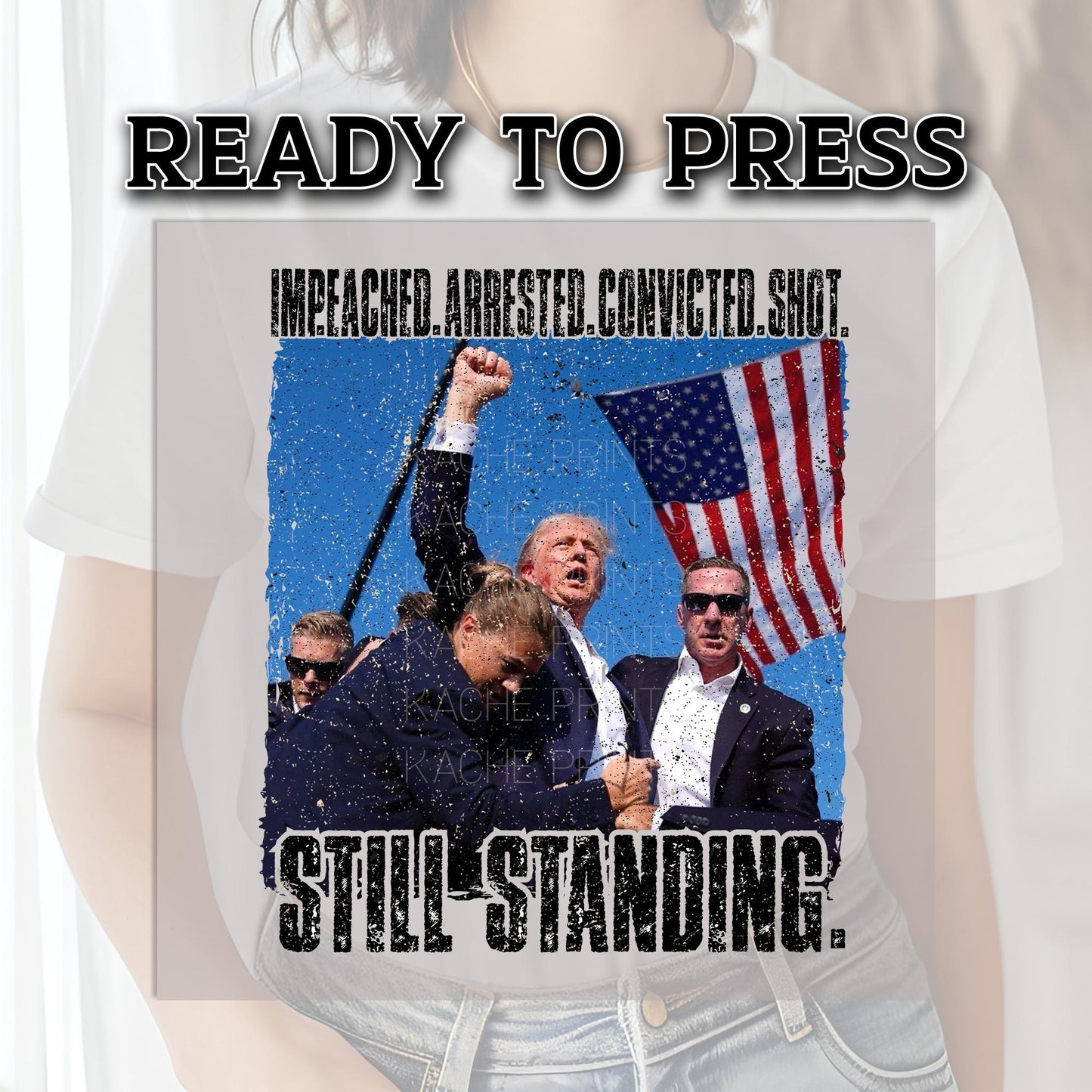 Trump Fighter DTF Transfer, Trump Transfers, Trump Shooting Transfer, Trump 2024 Transfers, Trump Assassination Attempt, Bulletproof DTF
