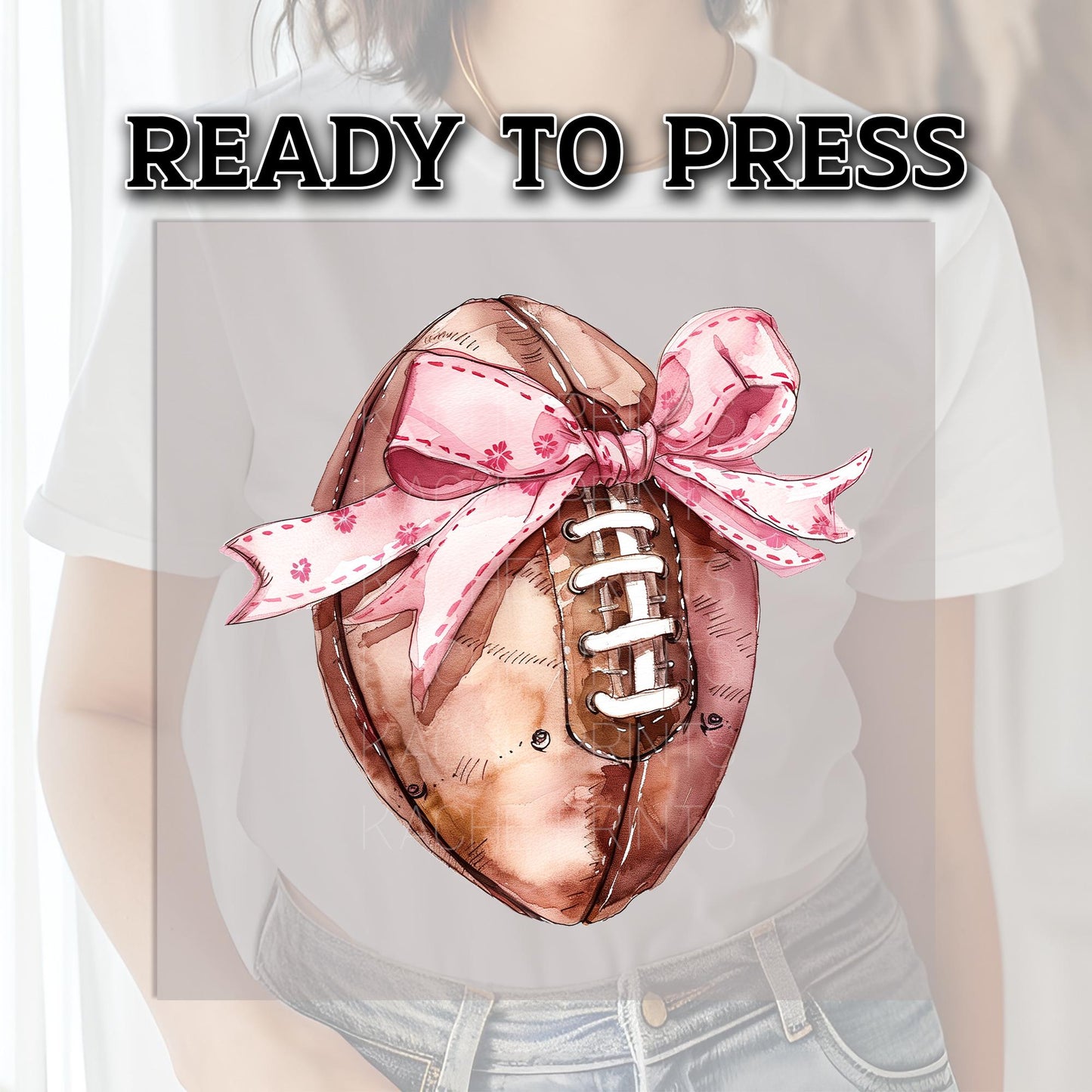 Football DTF Transfer Ready For Press, Football DTF Transfers, Football Heat Press Transfer, Ready For Press, Football Girl Dtf Transfers