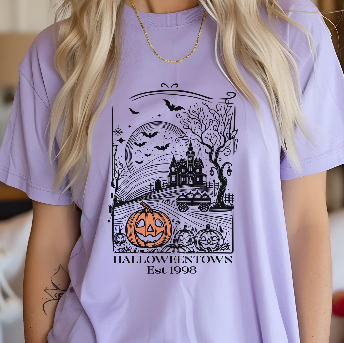 Happy Halloween DTF Transfers, Halloween DTF Transfer Ready For Press, Heat Press Transfer, Horror DTF Print, Halloweentown Est 1998 Dtf