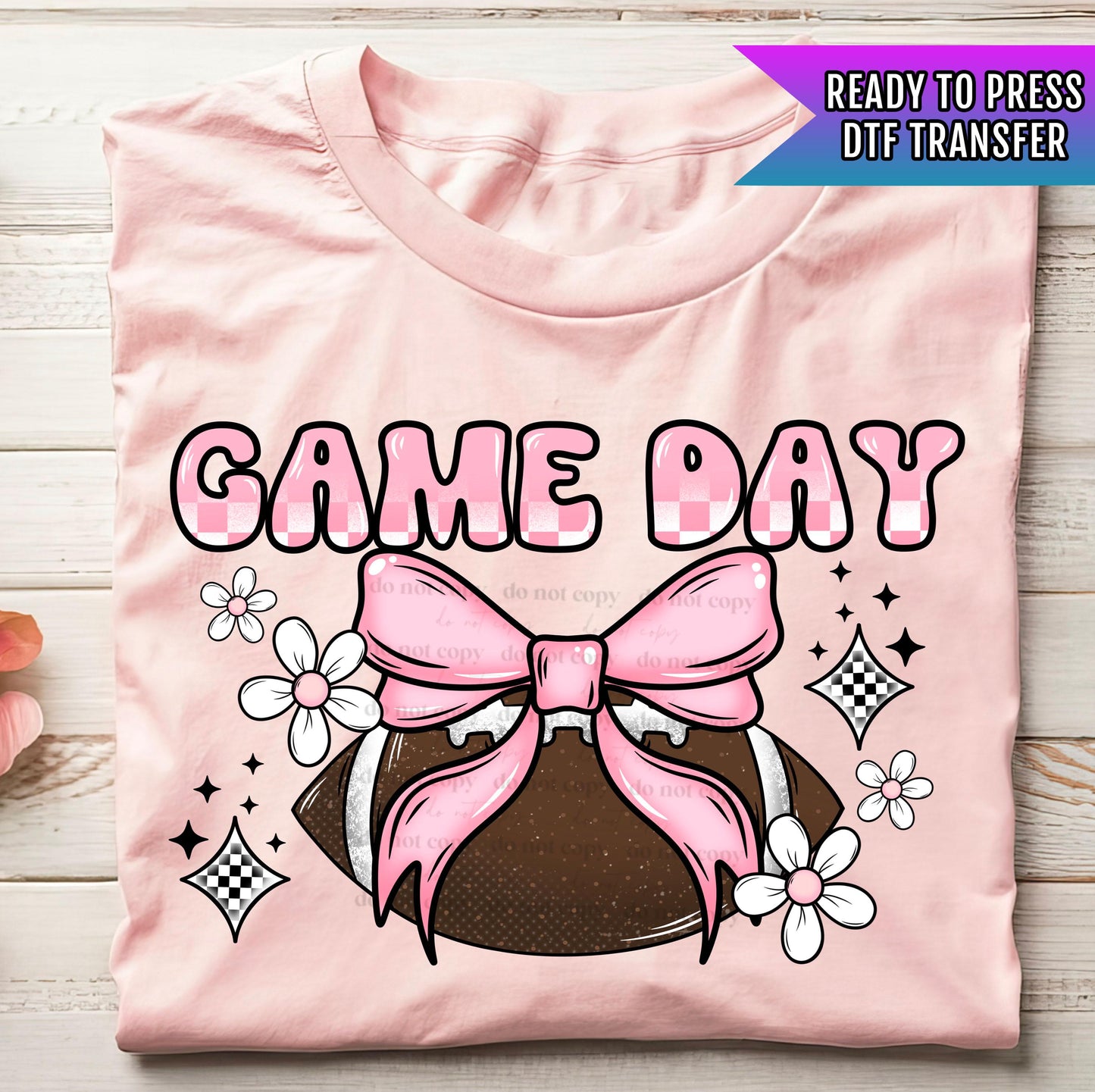Game Day Football DTF Transfers Ready For Press, Football Girl DTF Transfers, Heat Press Transfers, Dtf Heat Transfers, Football Season Dtf