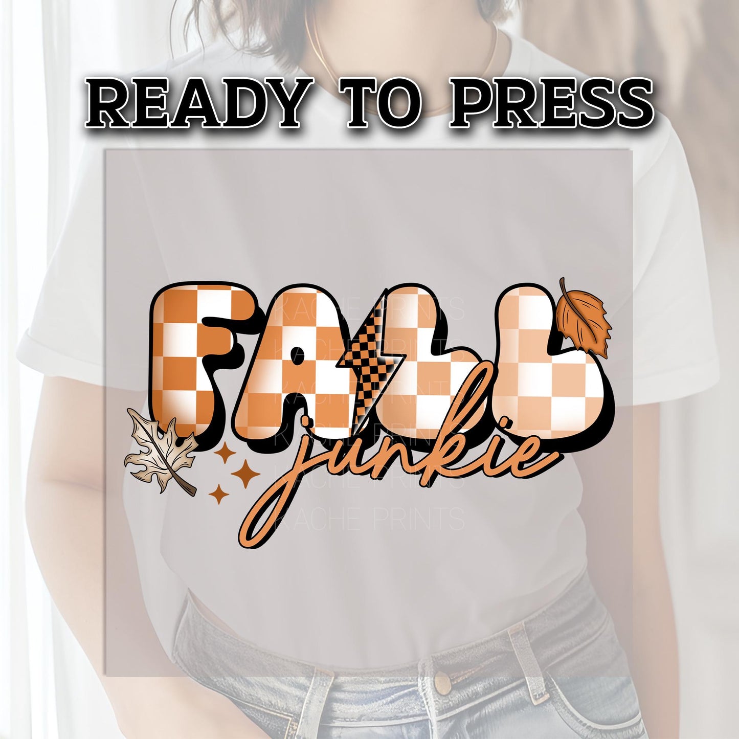 Fall Junkie DTF Transfer Ready For Press, Fall Retro DTF Transfer, Autumn DTF Transfer, Fall Transfer, Pumpkin Dtf, Fall Junkie Dtf Transfer
