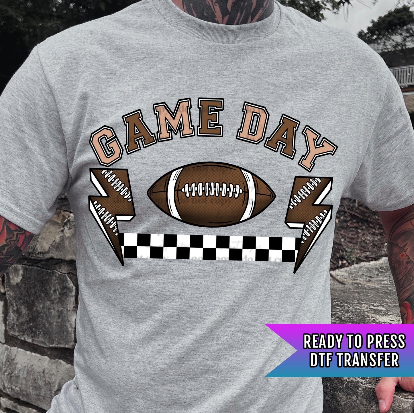 Game Day DTF Transfer Ready For Press, Football DTF Transfer, Heat Press Transfers, Dtf Heat Transfers, Football Season Transfers, Game Dtf