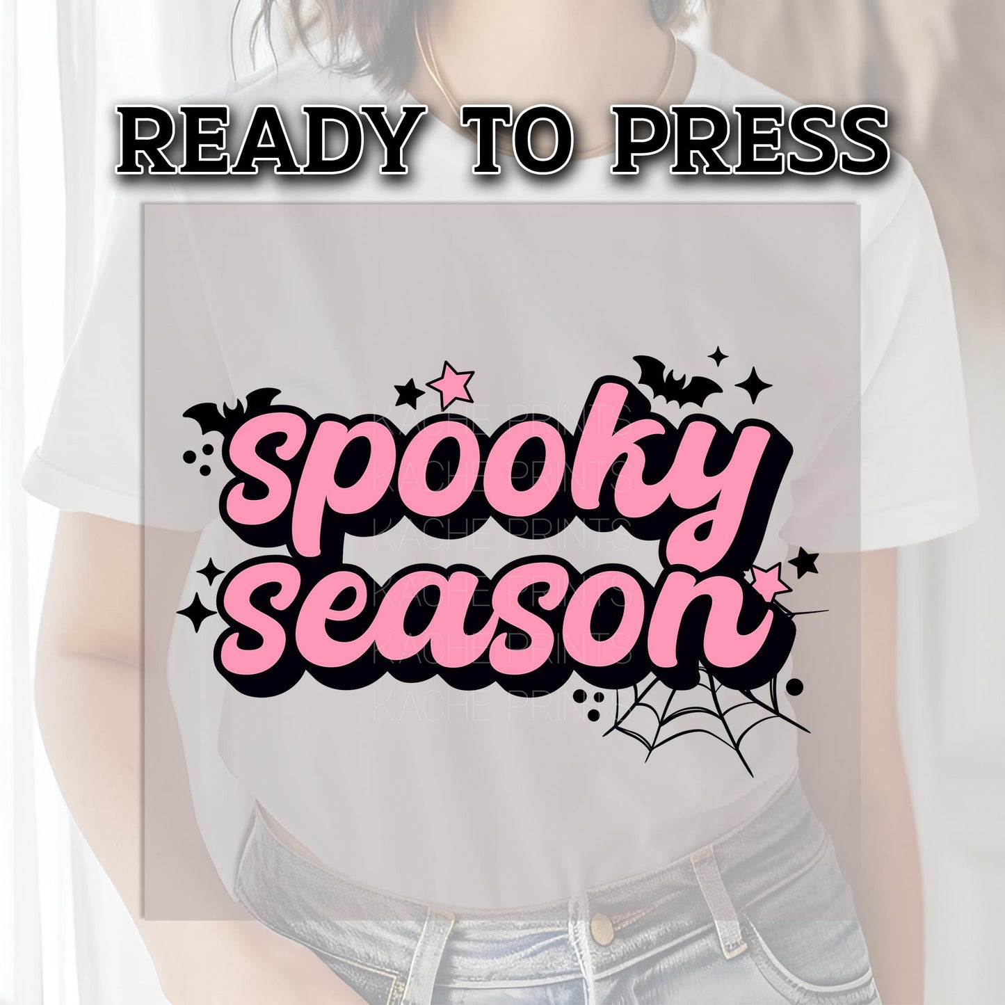 Spooky Season DTF Transfer, Halloween DTF Transfer Ready For Press, Horror DTF Prints, Heat Press Transfer, Happy Halloween, Trick or Treat
