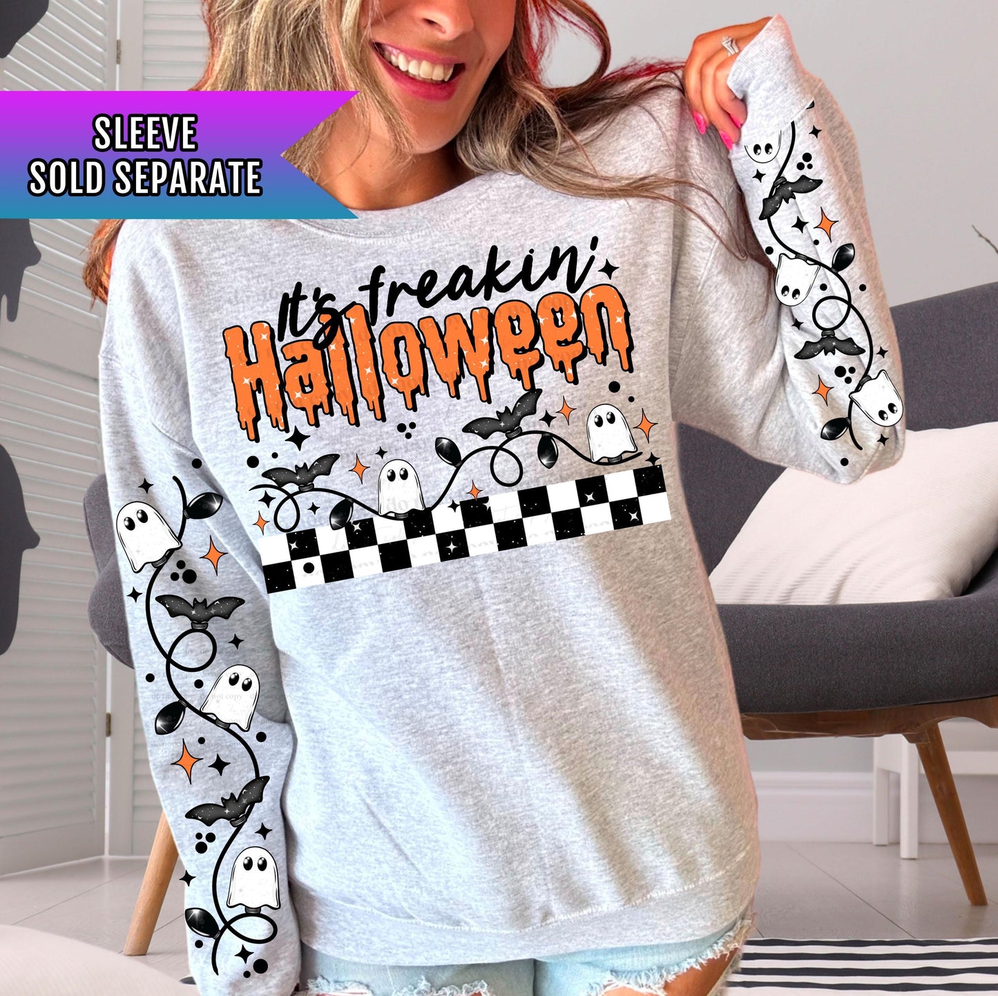 It's Freakin Halloween DTF Transfers, Halloween DTF Transfers Ready For Press, Ghost Season Transfer, Bats DTF, It's Freakin Halloween Print