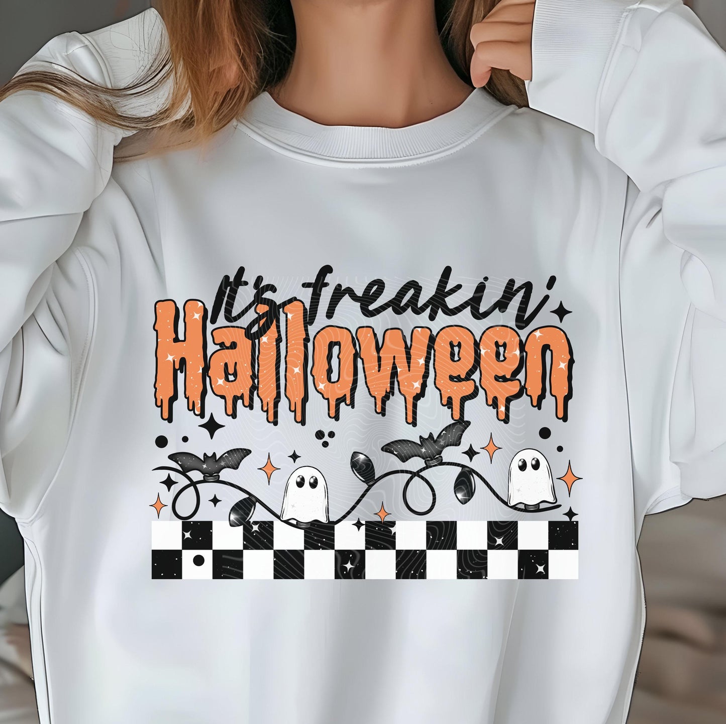 It's Freakin Halloween DTF Transfers, Halloween DTF Transfers Ready For Press, Ghost Season Transfer, Bats DTF, It's Freakin Halloween Print