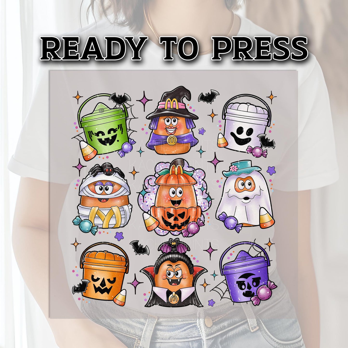 Halloween DTF Transfers, Halloween DTF Transfers Ready For Press, Spooky Nuggets DTF, Heat Press Transfer, Horror Dtf Print, Funny Halloween