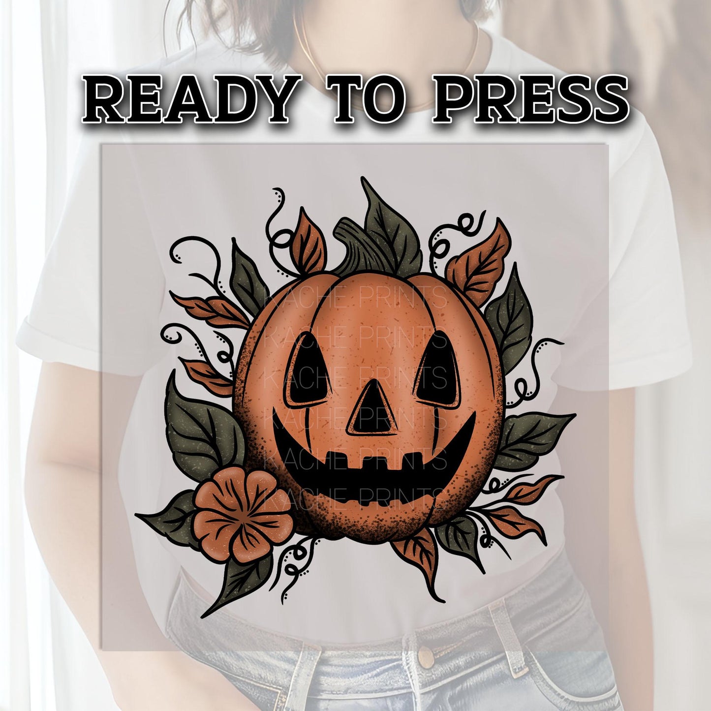 Halloween Pumpkin DTF Transfer, Halloween DTF Transfer Ready For Press, Heat Press Transfer, Spooky Season Dtf Transfers, Horror Pumpkin Dtf