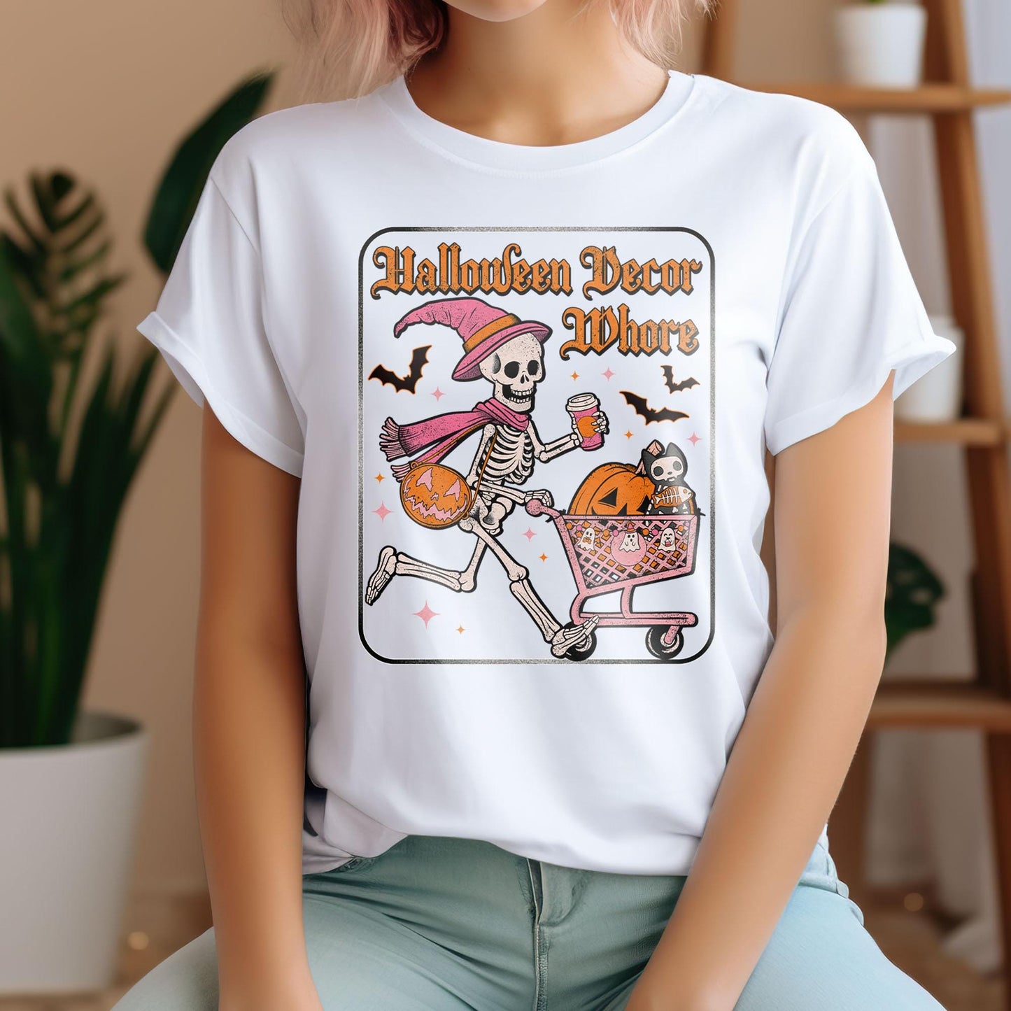Halloween Decor Whore DTF Transfer, Halloween DTF Transfer Ready For Press, Heat Press Transfer, Pumpkin Dtf Print, Spooky Season Dtf Prints