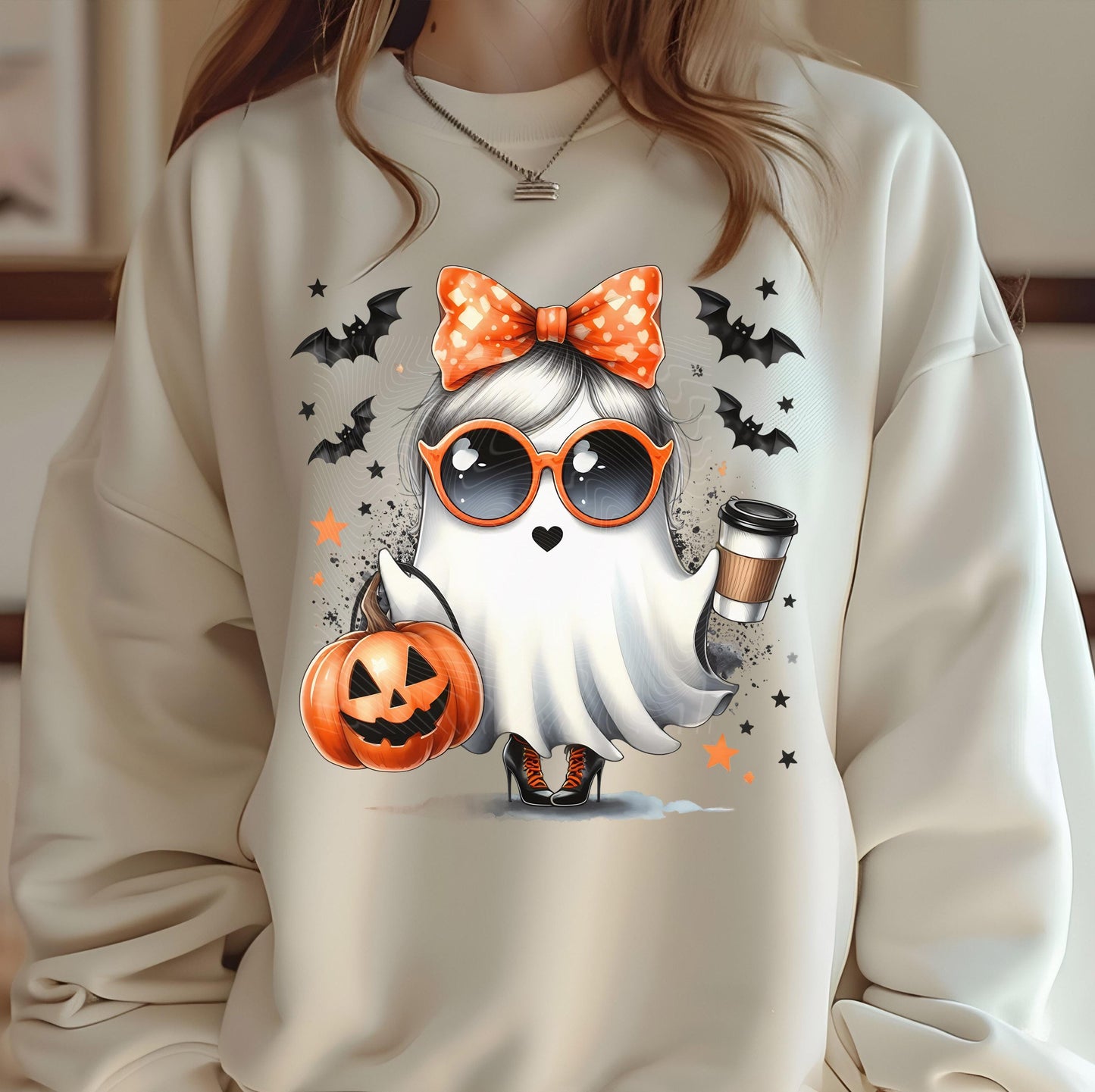 Ghosts Gang Sheet, Halloween DTF Transfer, Ghosts Ready To Press, DTF Transfer Ready For Press, Halloween Premade Gang Sheet,Cute Ghosts Dtf