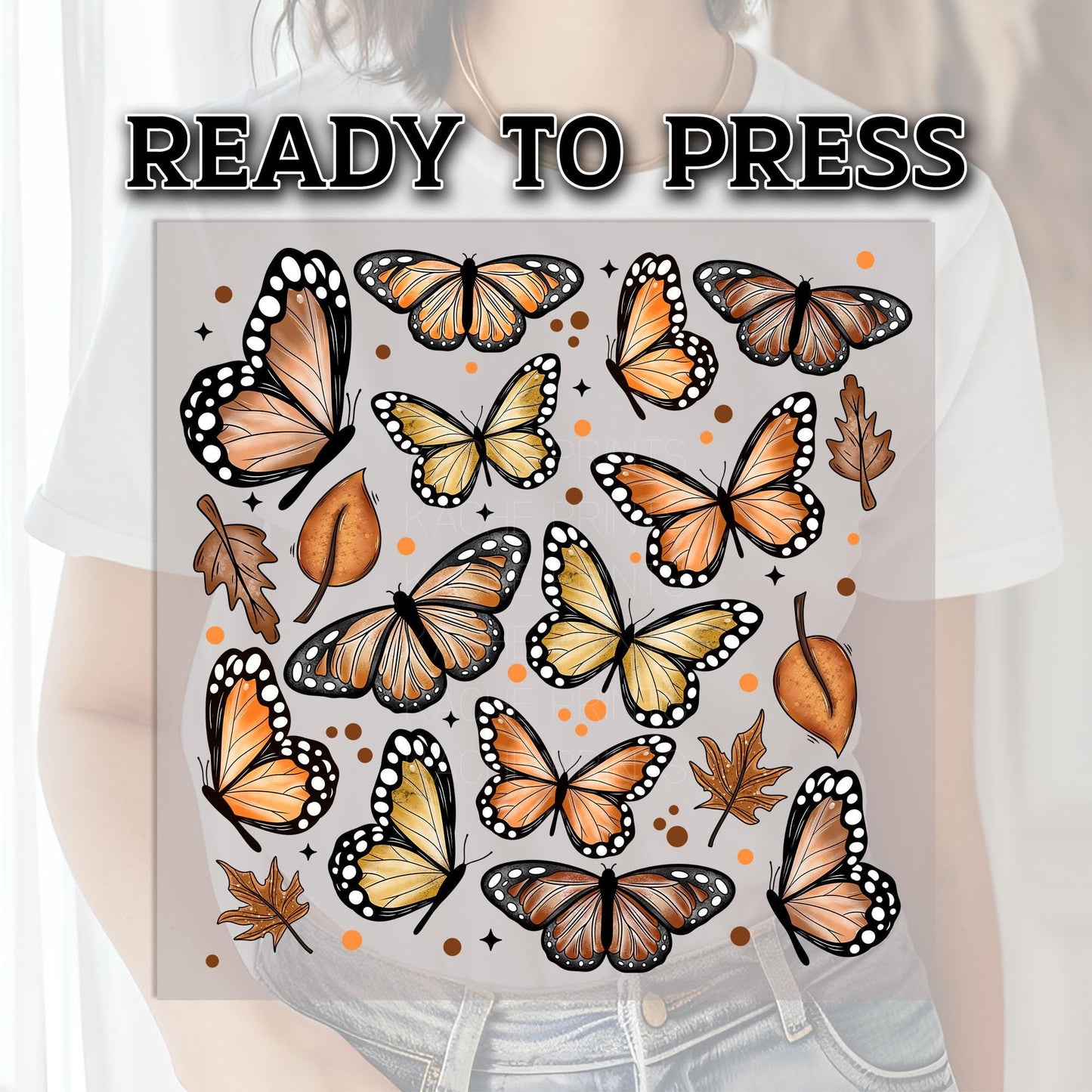 Butterfly DTF Transfers Ready For Press, Fall Dtf, Butterfly DTF Prints, Autumn DTF Prints, Butterflies Ready to Press, Butterfly Transfers