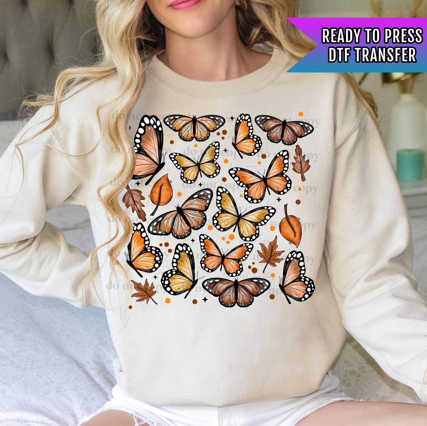 Butterfly DTF Transfers Ready For Press, Fall Dtf, Butterfly DTF Prints, Autumn DTF Prints, Butterflies Ready to Press, Butterfly Transfers