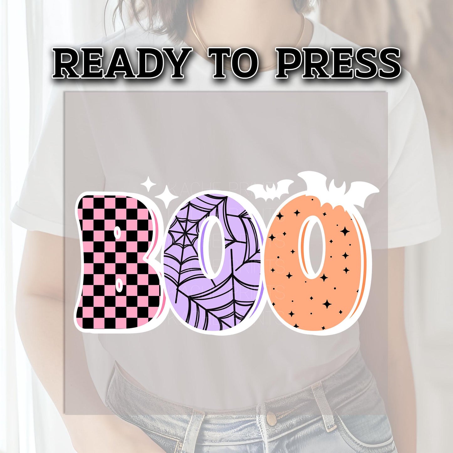 Boo DTF Transfers, Halloween DTF Transfers Ready For Press, Heat Press Transfers, Horror Dtf, Bats Dtf Transfers, Spooky Season Dtf Prints